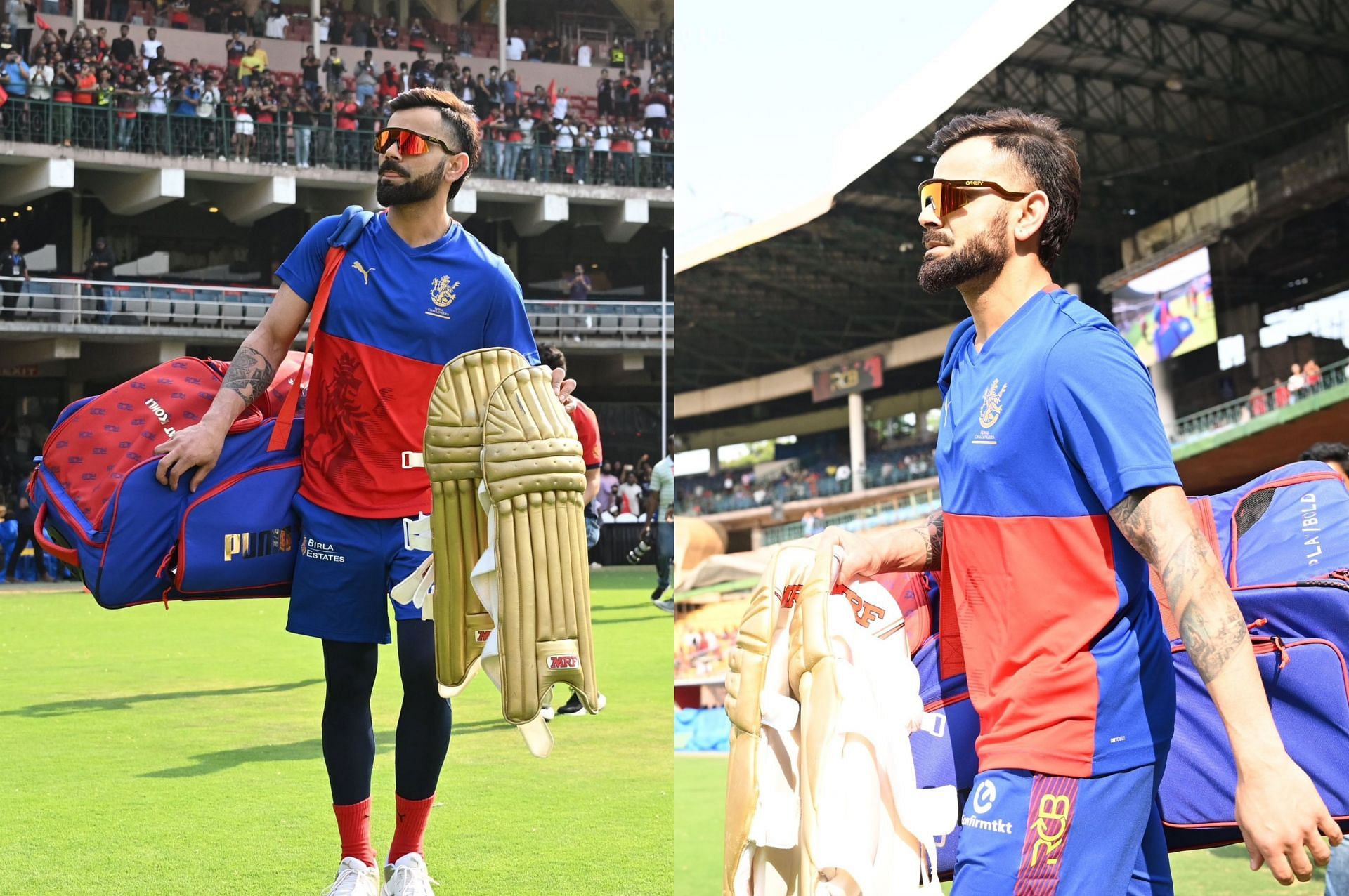 Virat Kohli at the M Chinnaswamy Stadium. 