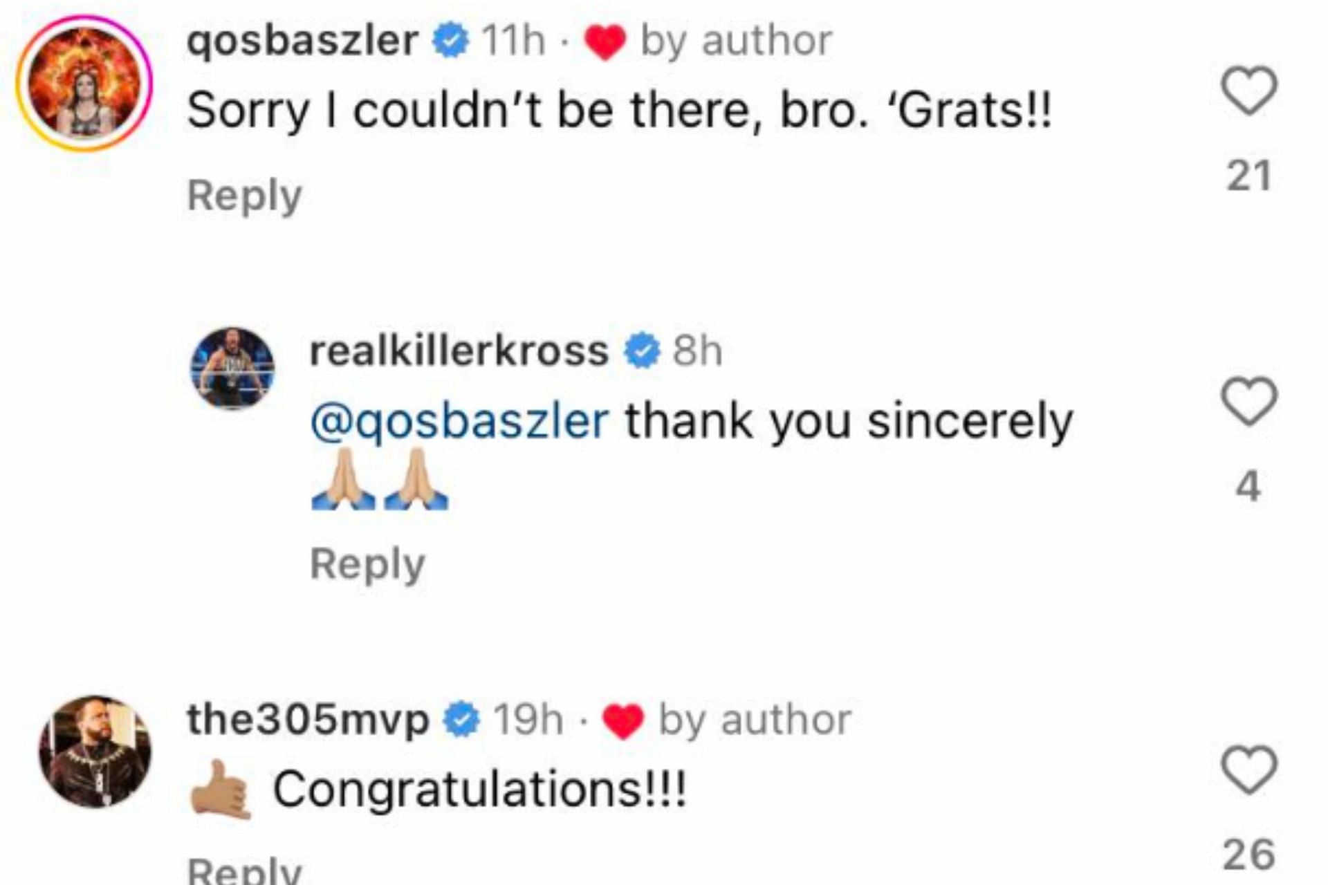 Shayna Baszler and MVP congratulate Karrion Kross.