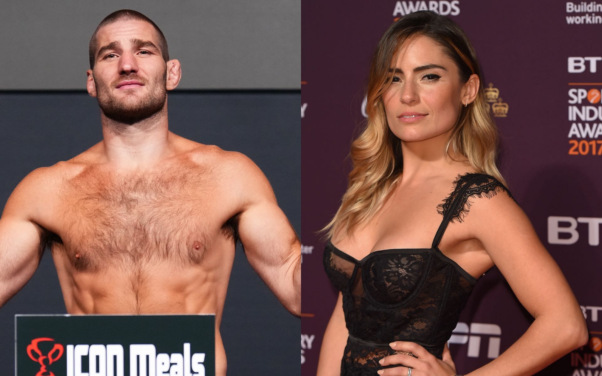 Sean Strickland (left) fires back at Layla Machado Garry (right) [Image via: Getty Images] 