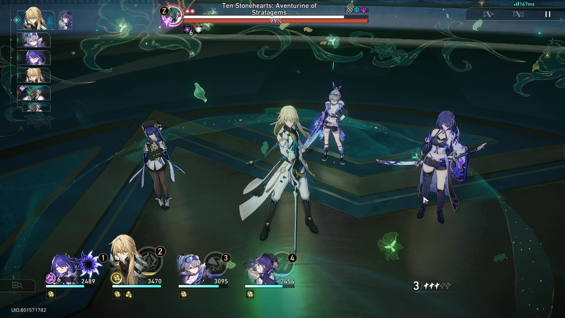 Use an Acheron team to defeat the Aventurine boss (Image via HoYoverse)