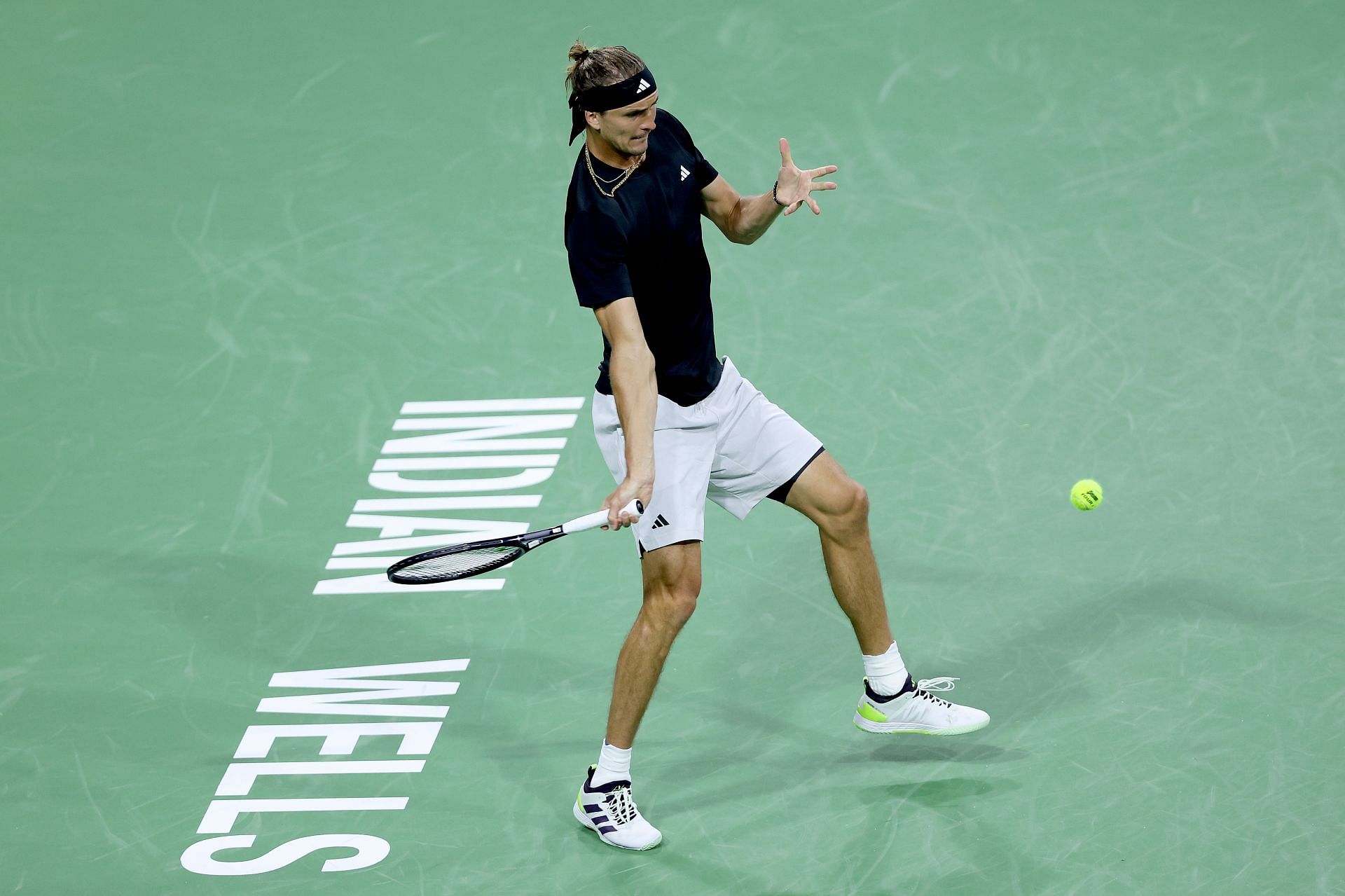 Alexander Zverev at the 2024 BNP Paribas Open in Indian Wells, California - Getty Images