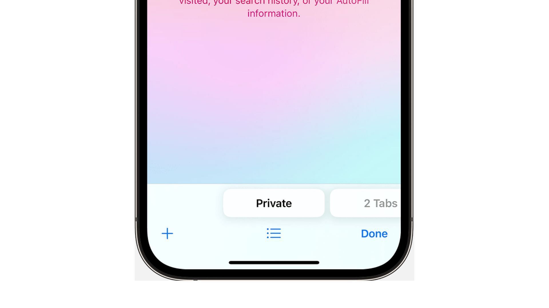 Use private browsing on iPhone (Image via Apple)