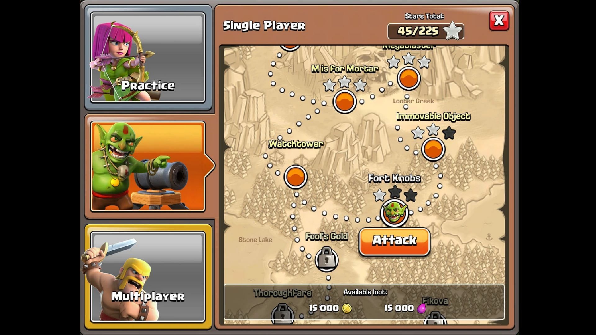 Here are the Practice Maps that can help you fine-tune your skills in COC (Image via Supercell)