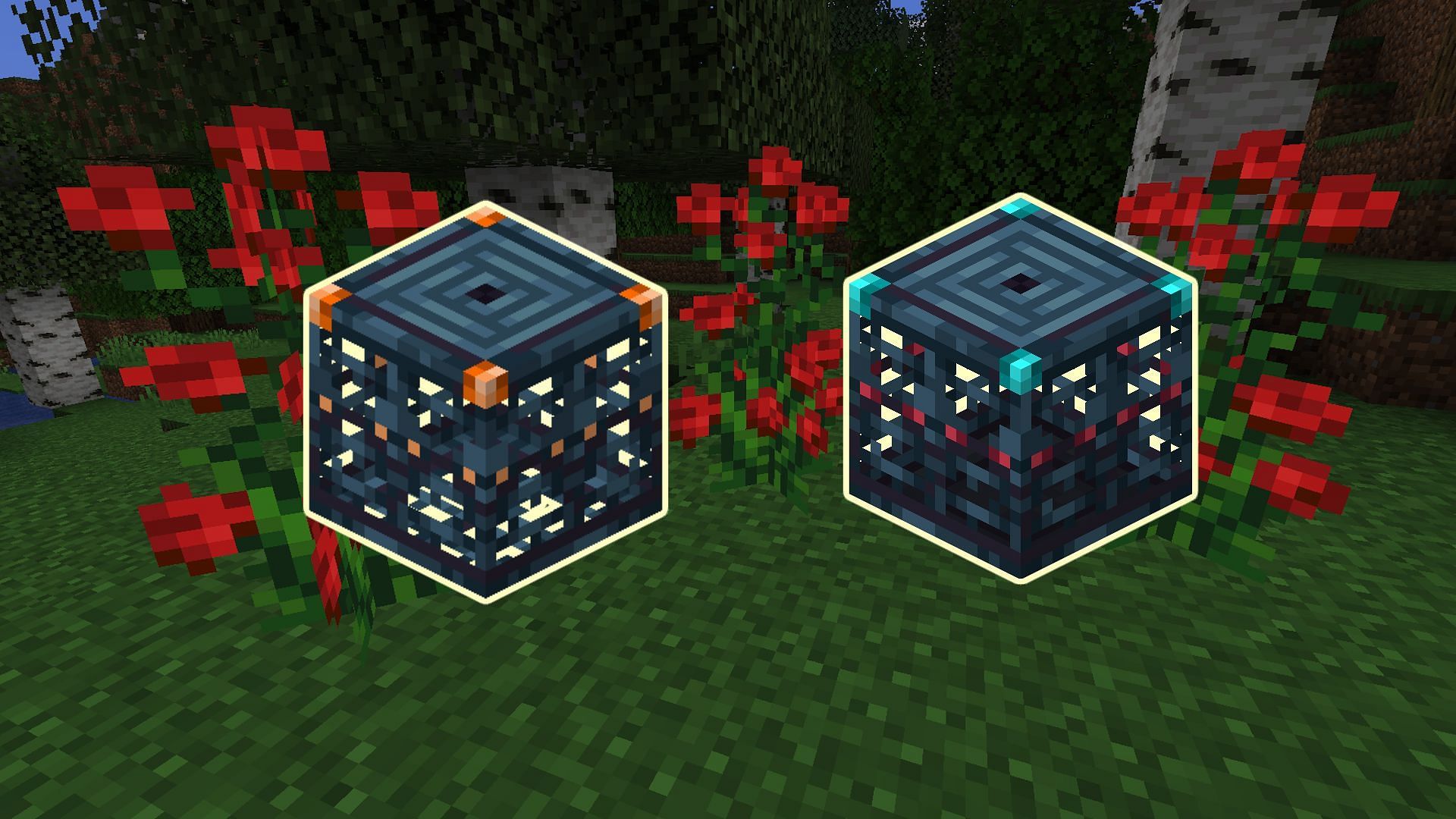 Ominous vaults can be identified by the blue soul fire burning within them (Image via Mojang)
