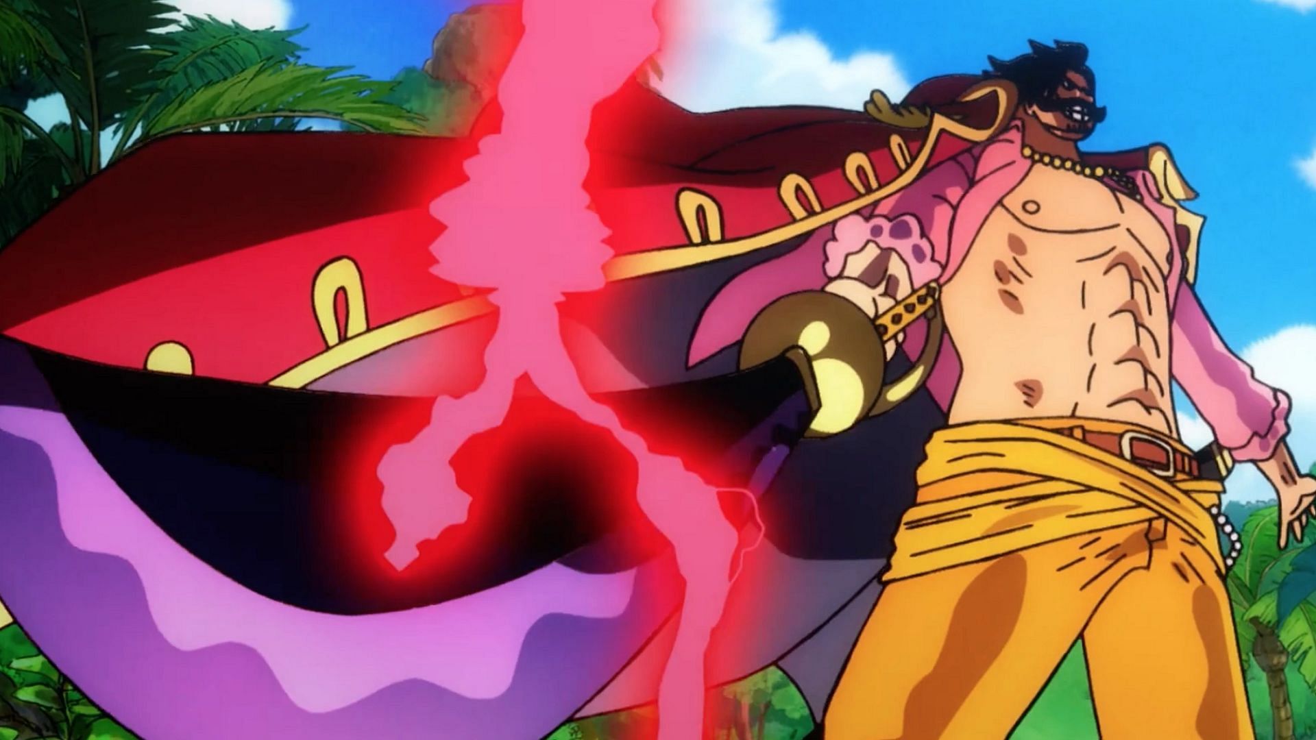 Roger wielding his sword Ace in the One Piece anime (Image via Toei Animation)