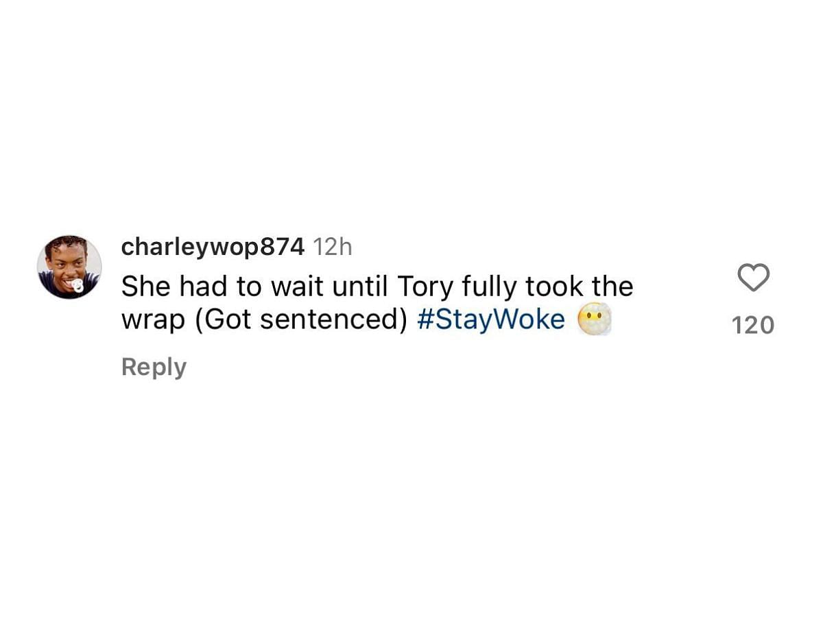 A user disapproves of Kelsey (image via @charleywop874 on Instagram)