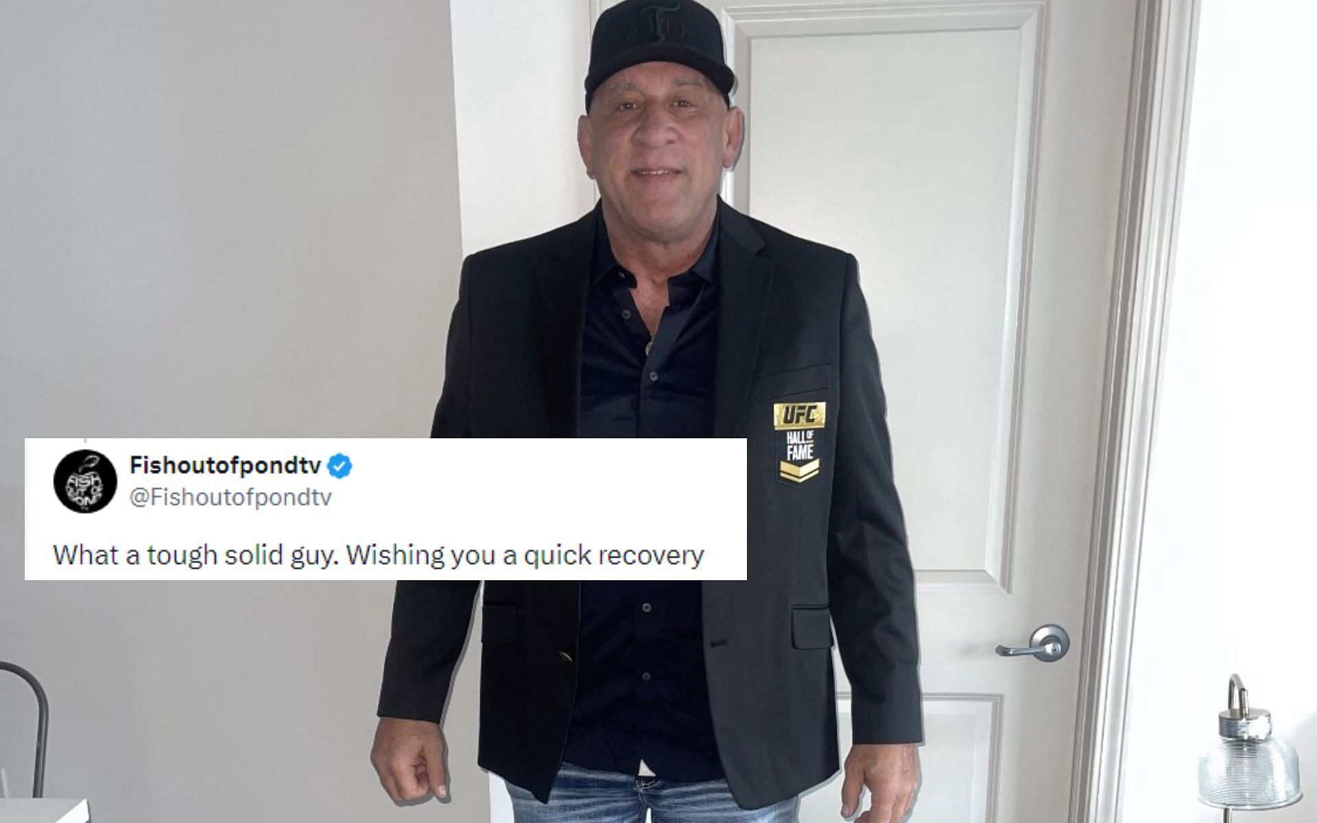 Fans rally behind ex-UFC champ Mark Coleman as he battles for life after saving family and dog from house fire [Image courtesy @Markcolemanmma - X]