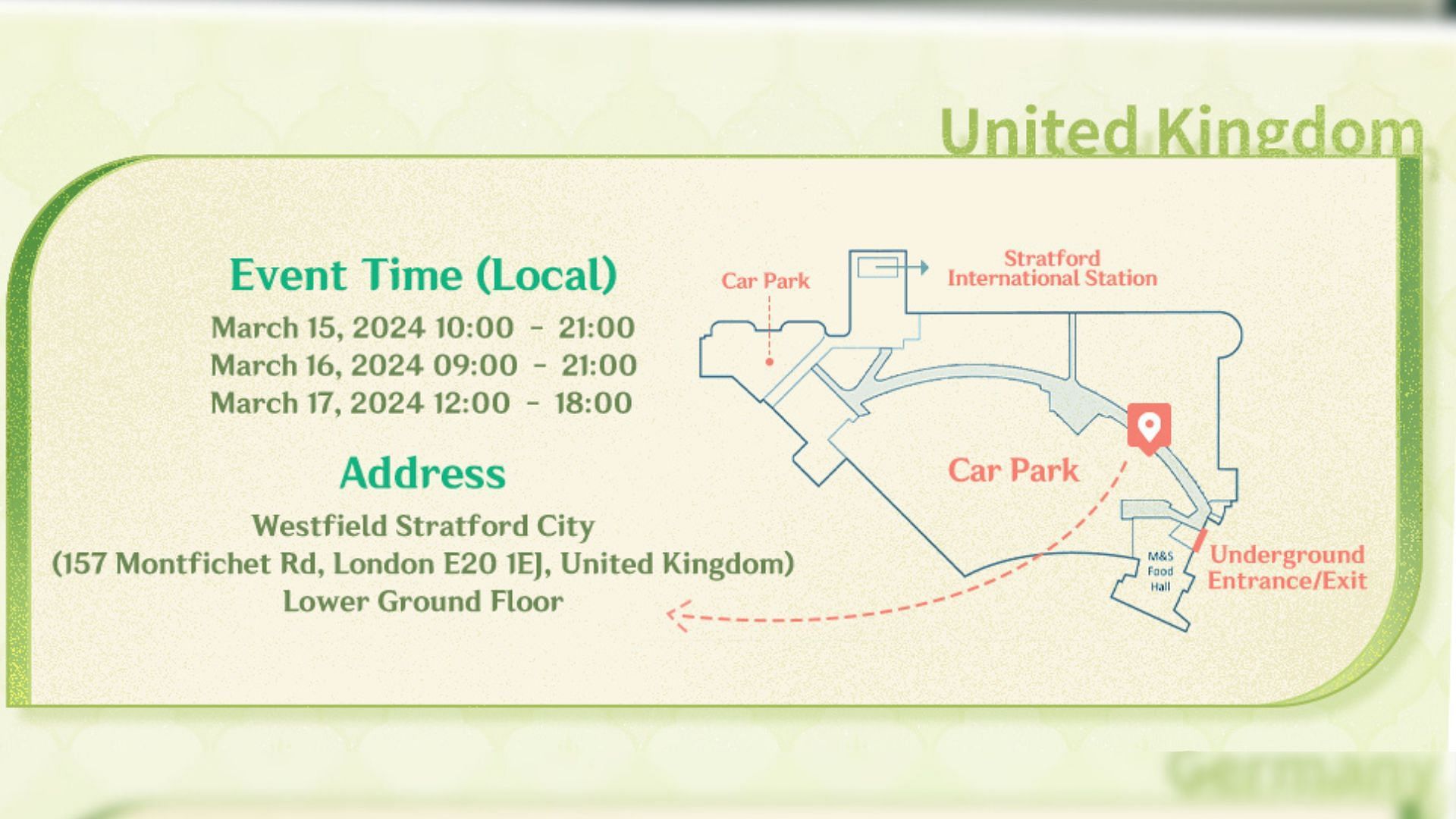 UK event time and address (Image via HoYoverse)
