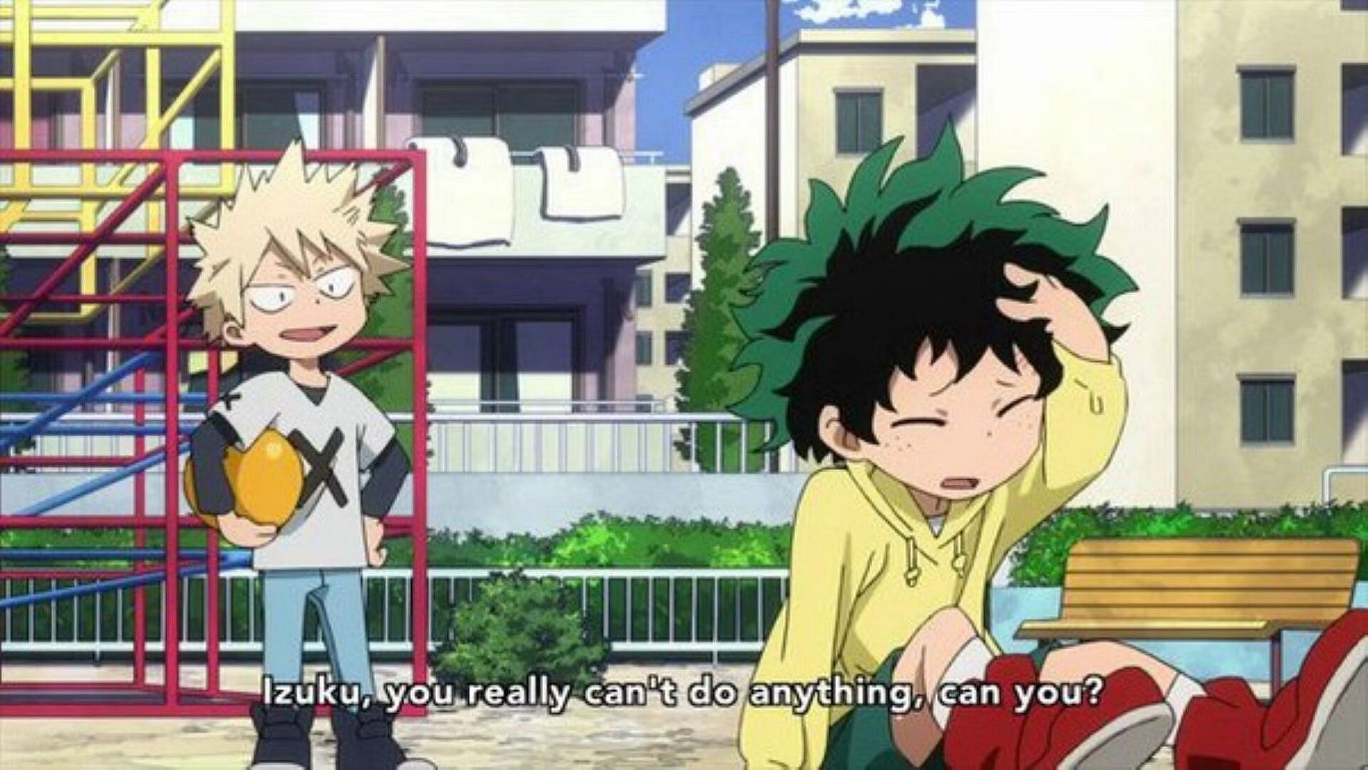 Bakugo and Deku when they were kids (Image via Bones).