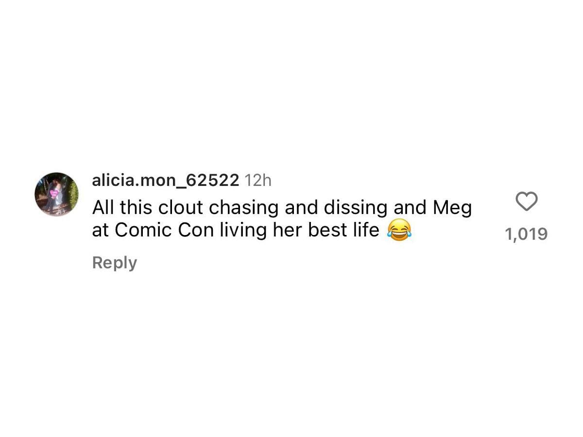 Another fan slams Kelsey (image via @alicia.mon_62522 on Instagram)