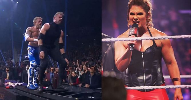 Beth Phoenix reacts after Adam Copeland (FKA Edge) and Christian Cage's brutal I Quit Match