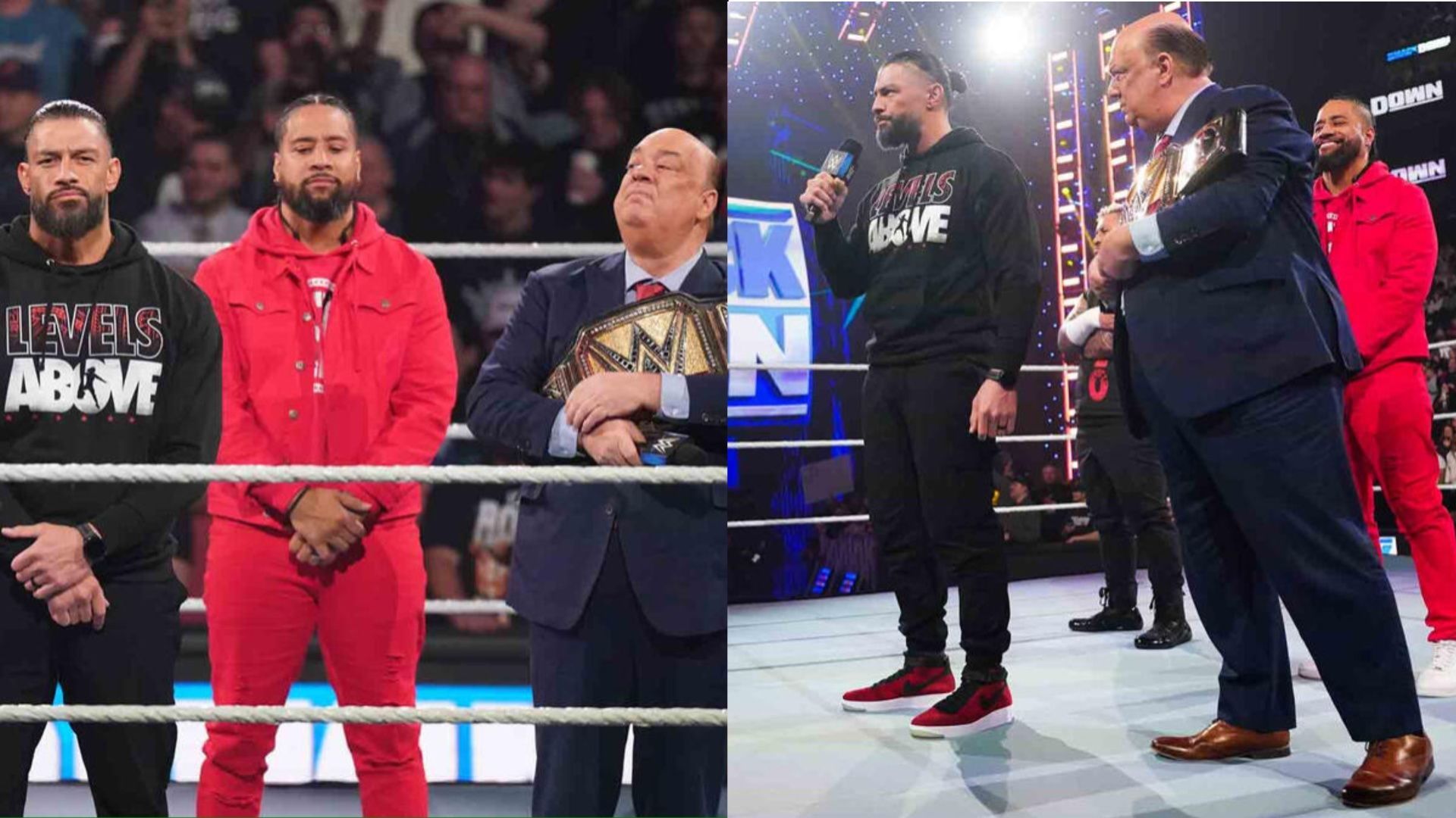 The Bloodline as seen on WWE SmackDown.