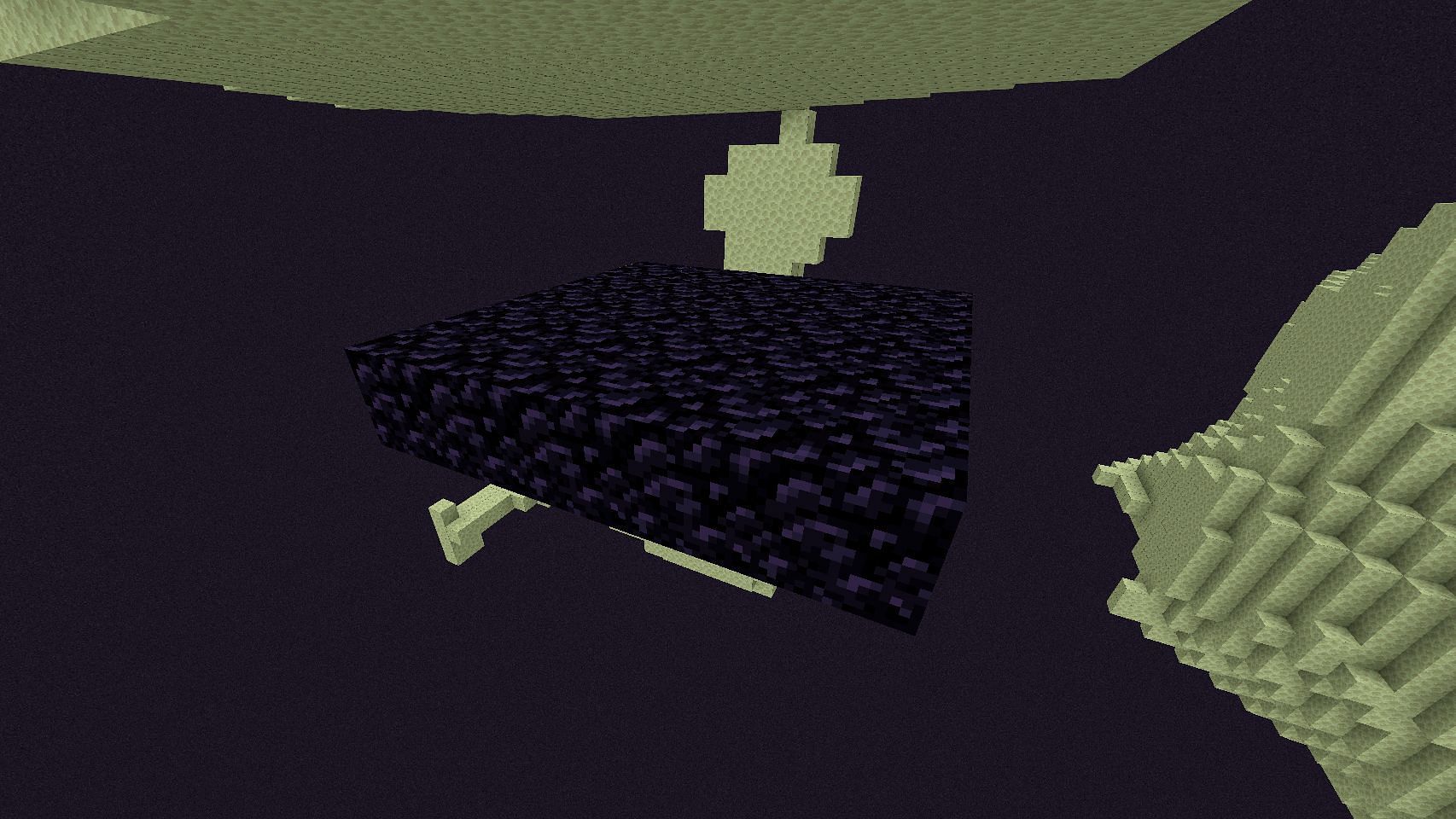 Minecraft Redditor got stuck on the obsidian platform after entering End (Image via Mojang Studios)