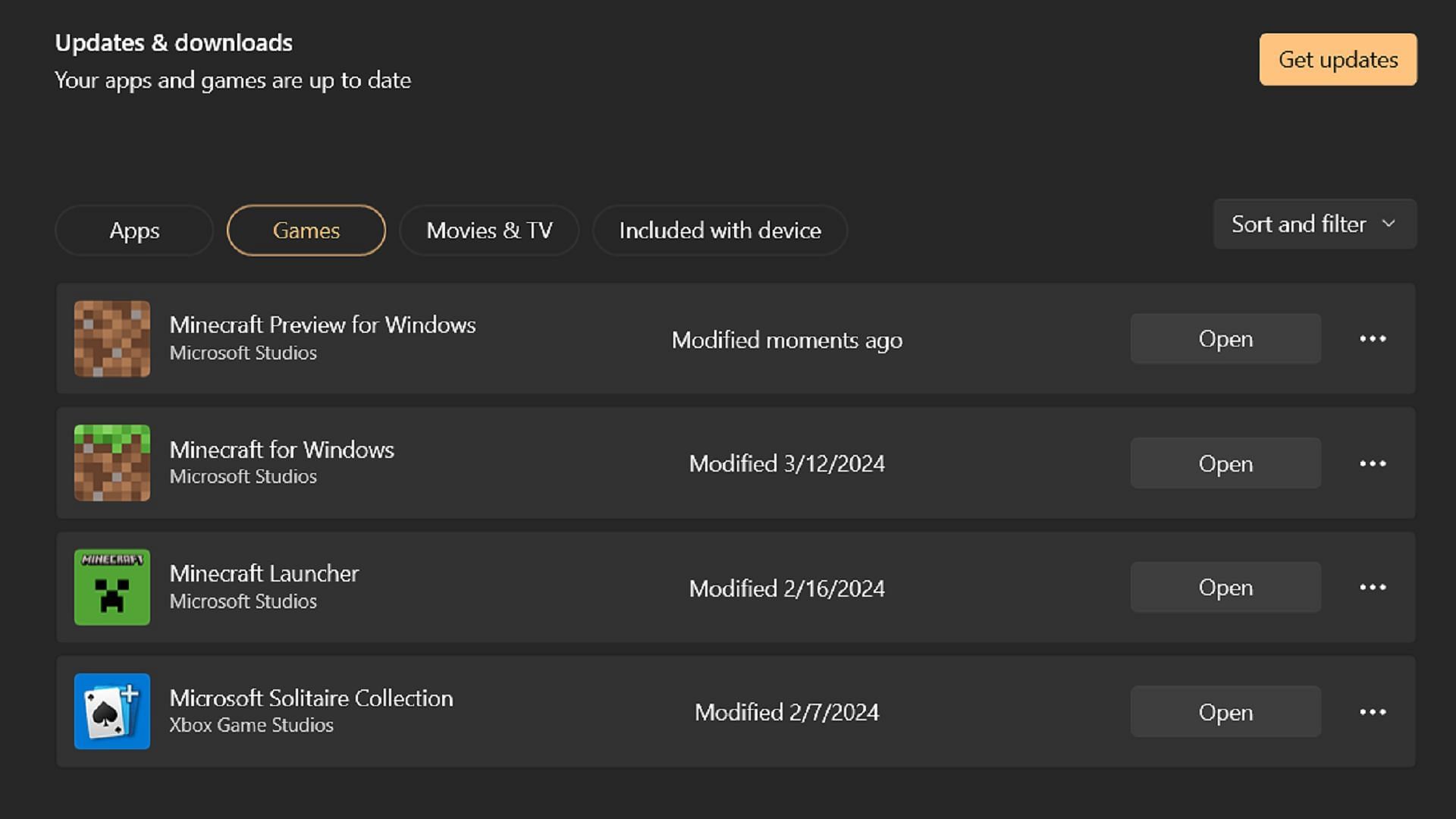 Minecraft Preview 1.20.80.23 can be updated on the Microsoft Store on Windows (Image via Microsoft)