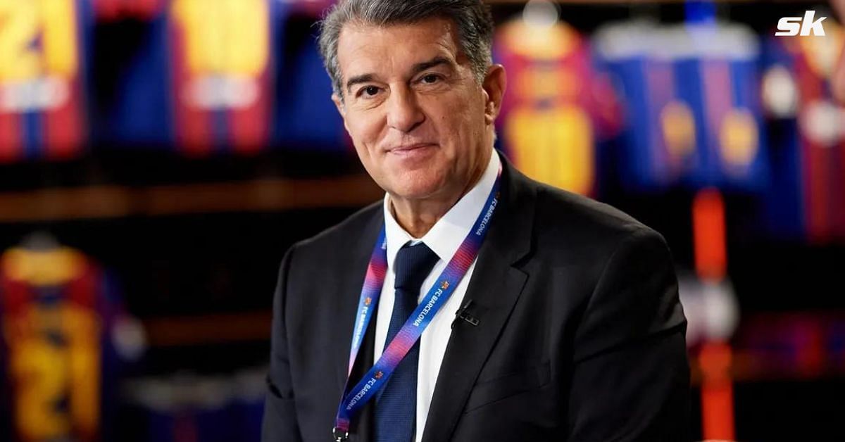 Barcelona president Joan Laporta wants to offer Ronald Araujo a 