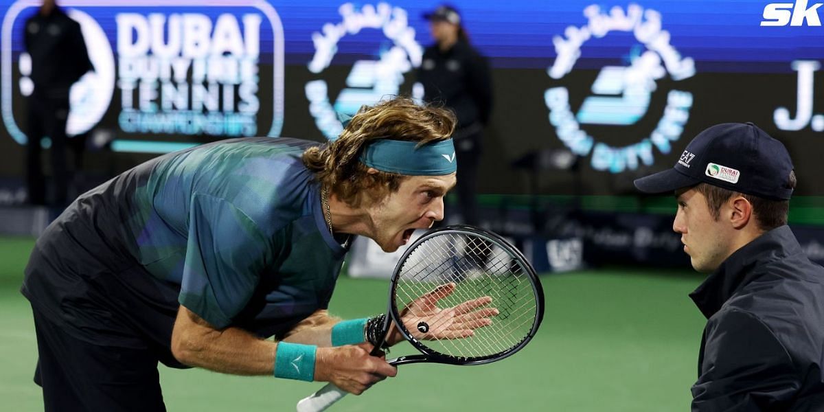 Andrey Rublev was eliminated from the Dubai Tennis Championships
