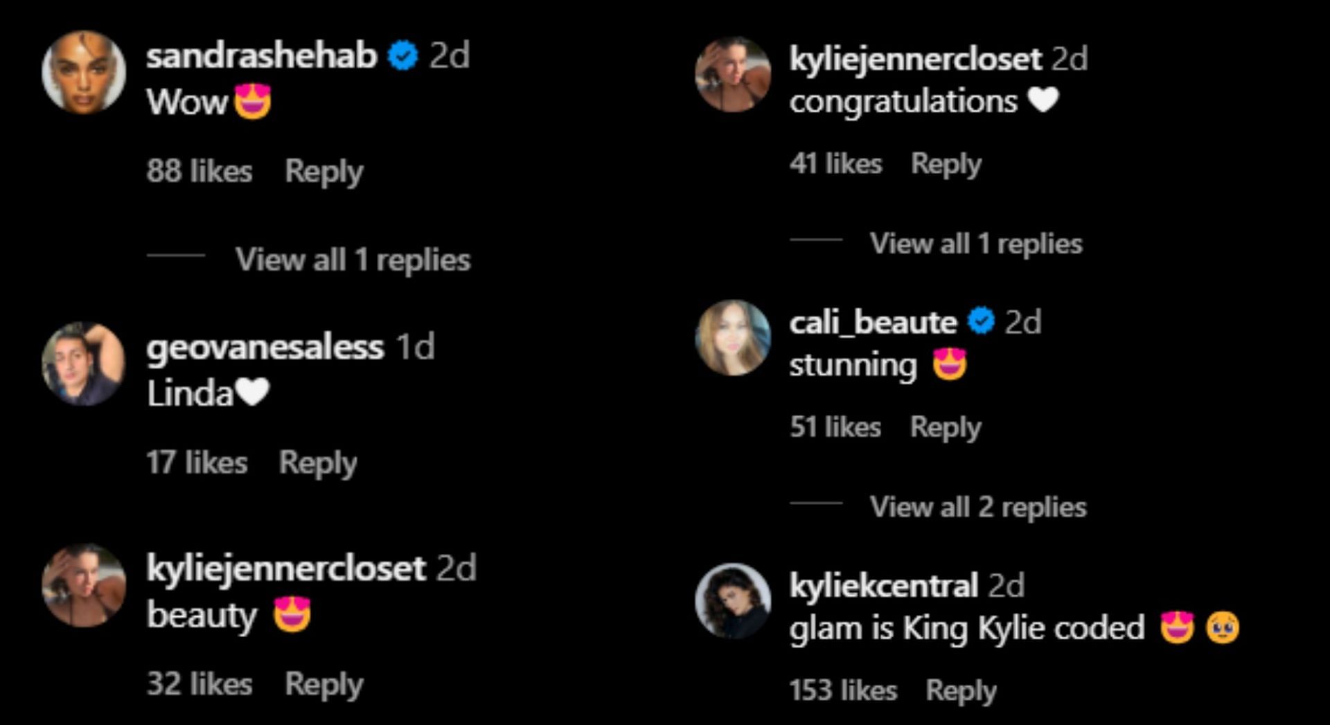 Fan reactions to Kylie&#039;s image (Image via SportsKeeda)