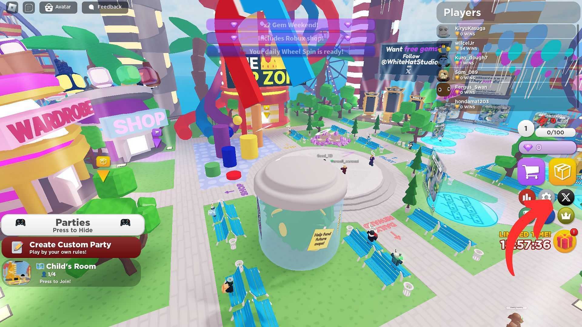 How to redeem codes for Roblox Party (Image via Roblox and Sportskeeda)