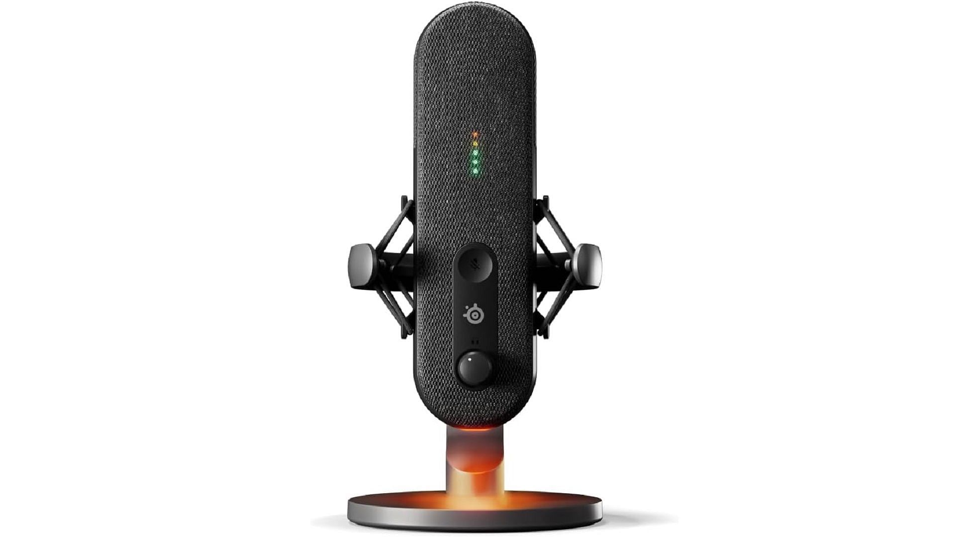 SteelSeries Alias microphone with RGB effects on (Image via Amazon)