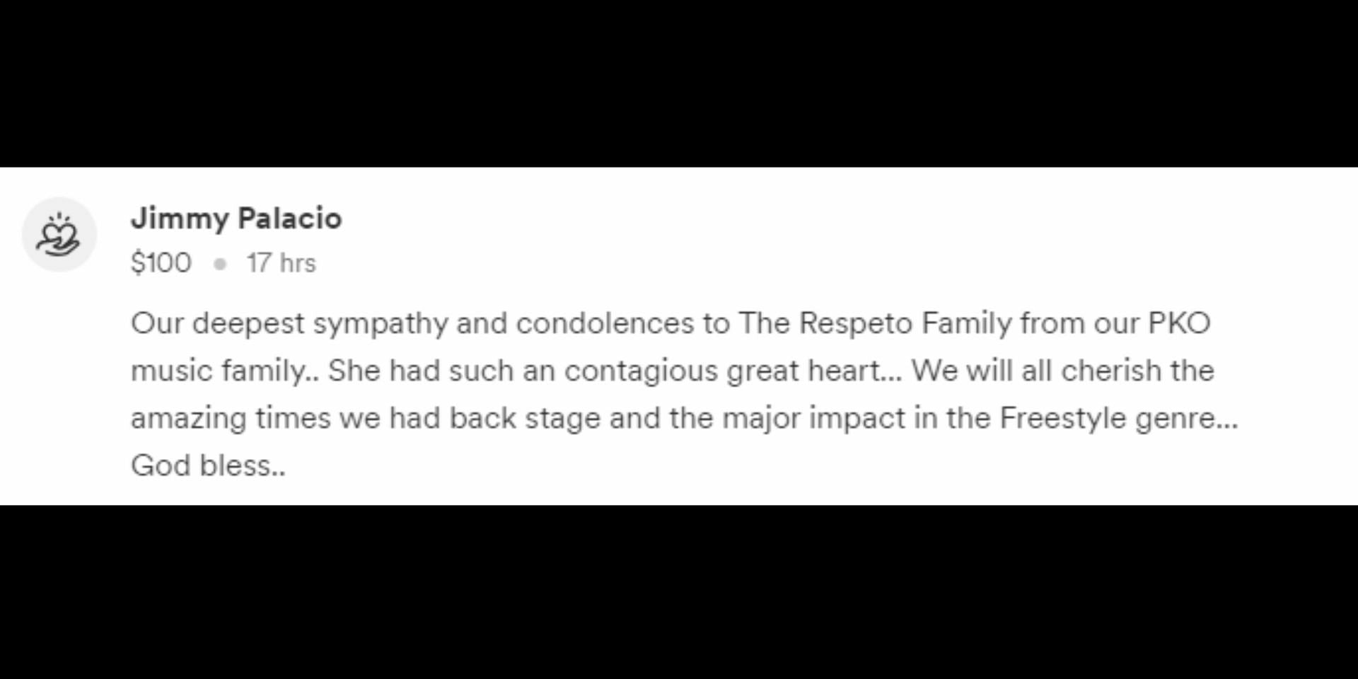 Netizens share their support and tributary messages to the Respeto family (Image via GoFundMe)