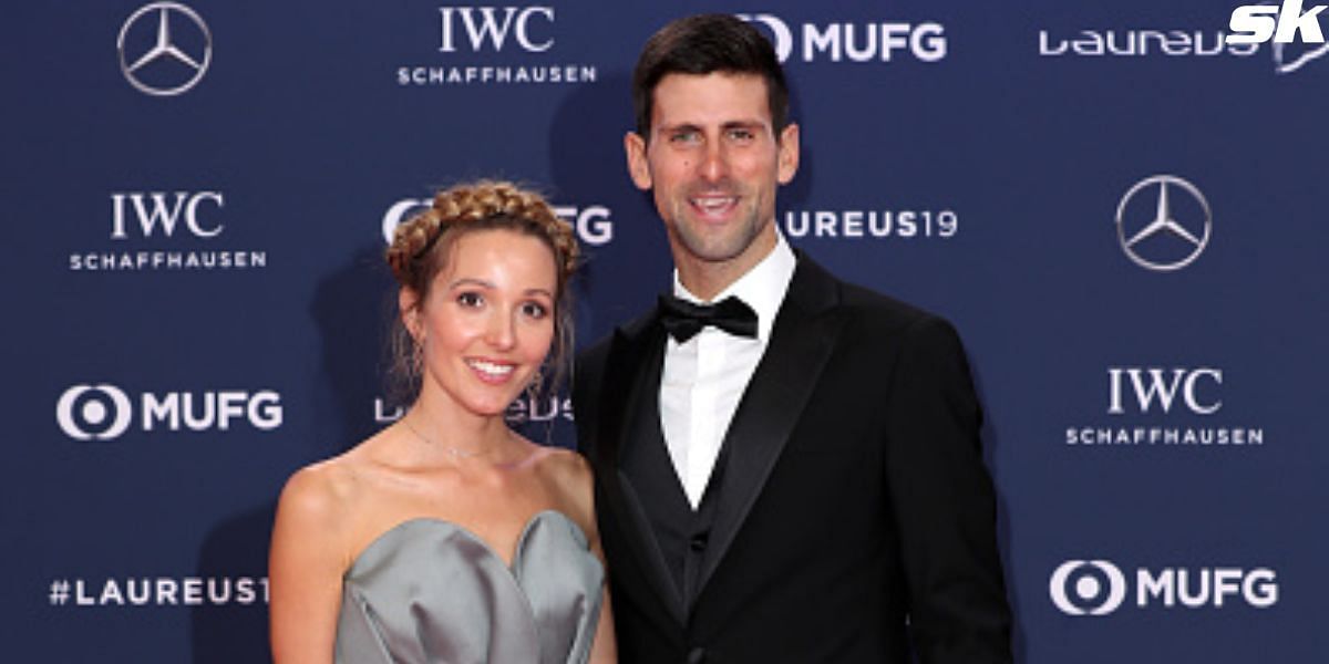 Novak Djokovic and his wife Jelena