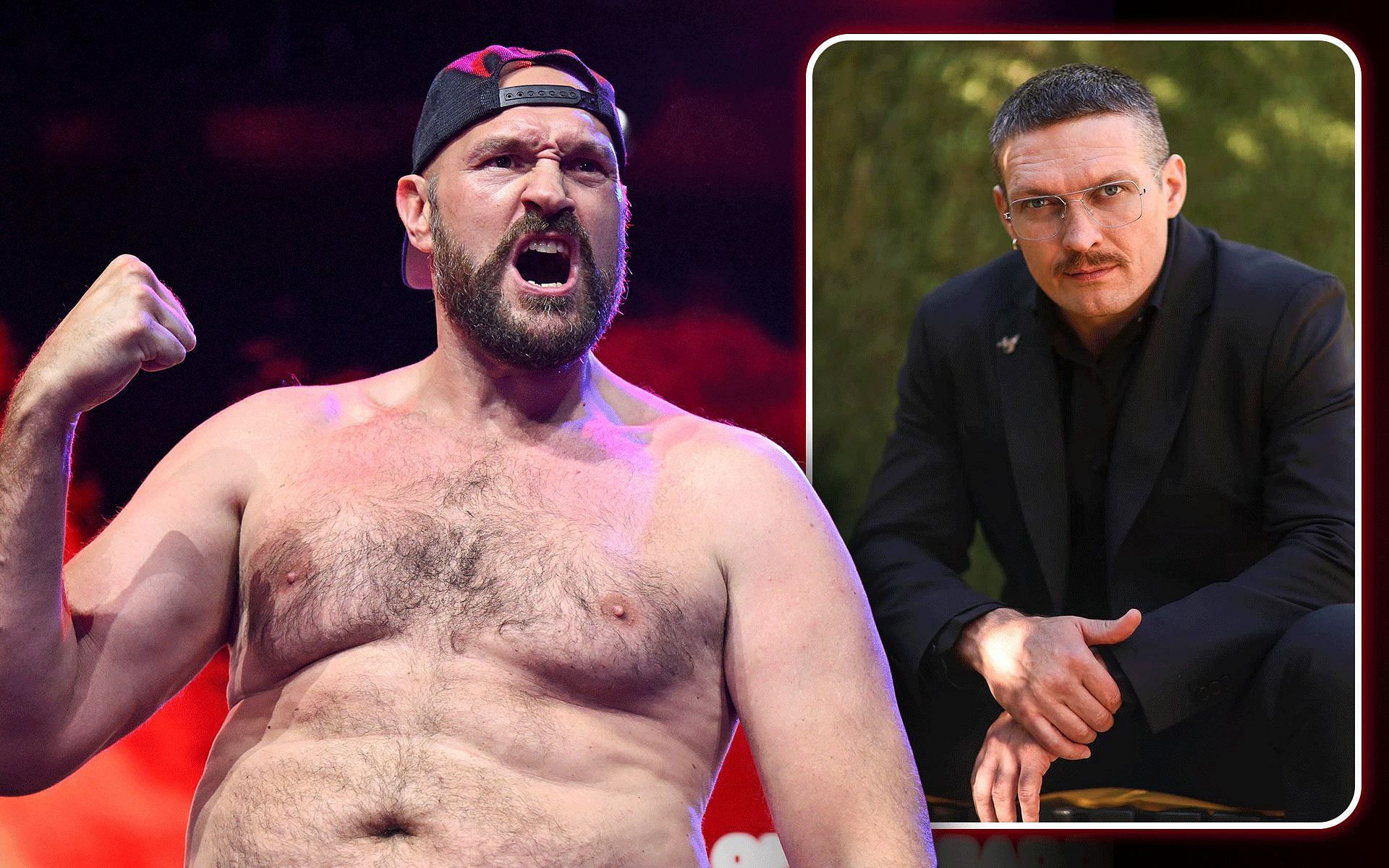 Tyson Fury (left) vs. Oleksandr Usyk (right) rematch set for May 18 [Image courtesy Getty image and @@usykaa on Instagram]
