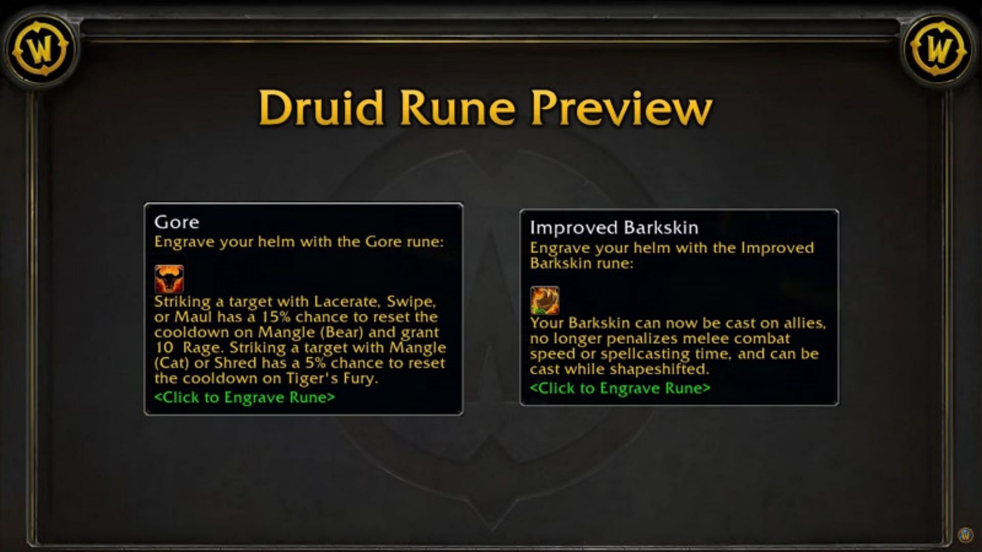 New Runes for Druid revealed for WoW Classic SoD Phase 3 (Image via Blizzard Entertainment)