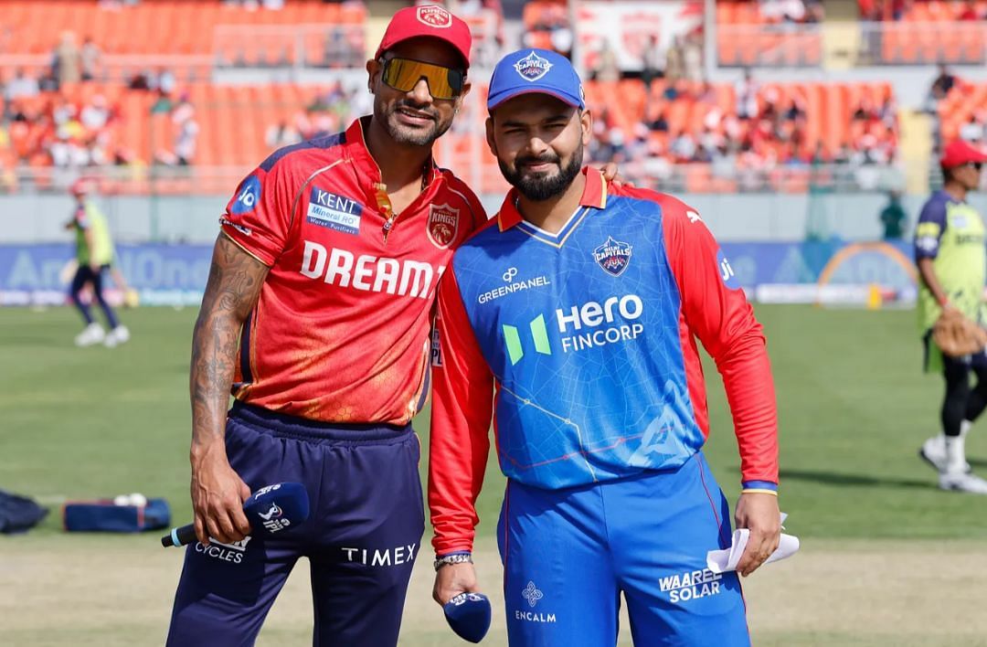 Shikhar Dhawan and Rishabh Pant at the toss