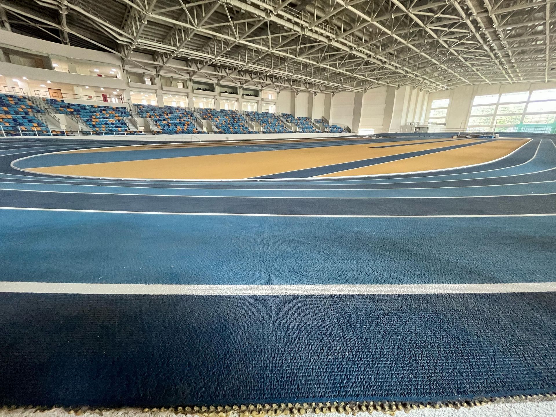 The indoor athletics centre in Bhubaneswar is ready to host top-level international events | Credit: Maanas
