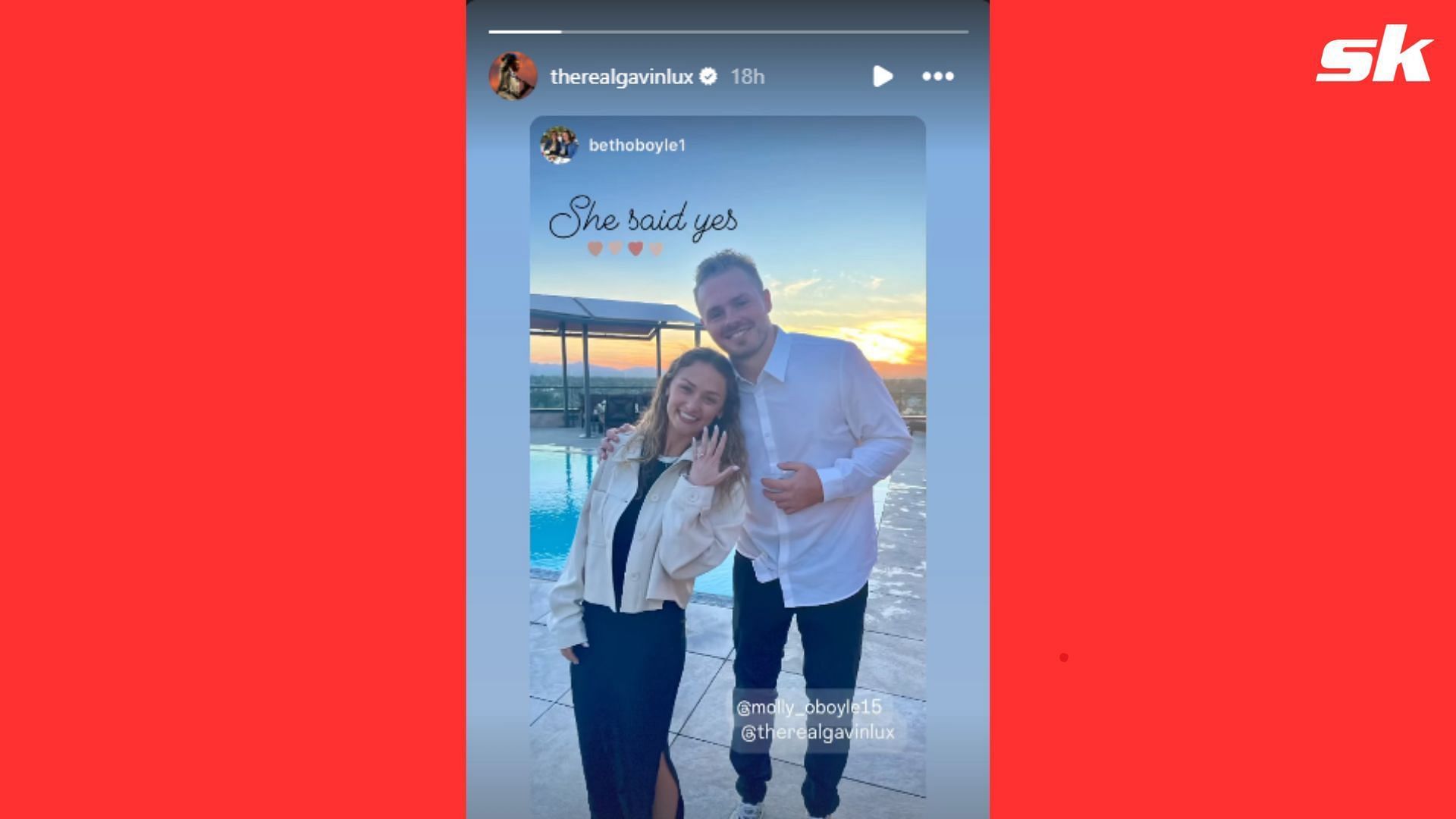 Gavin Lux proposed to his girlfriend, Molly O&#039;Boyle