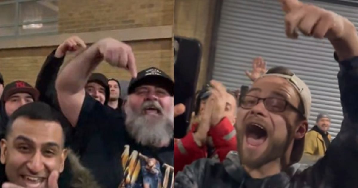 Wrestling fans go crazy outside AEW show [Image credits: Mercedes Mone