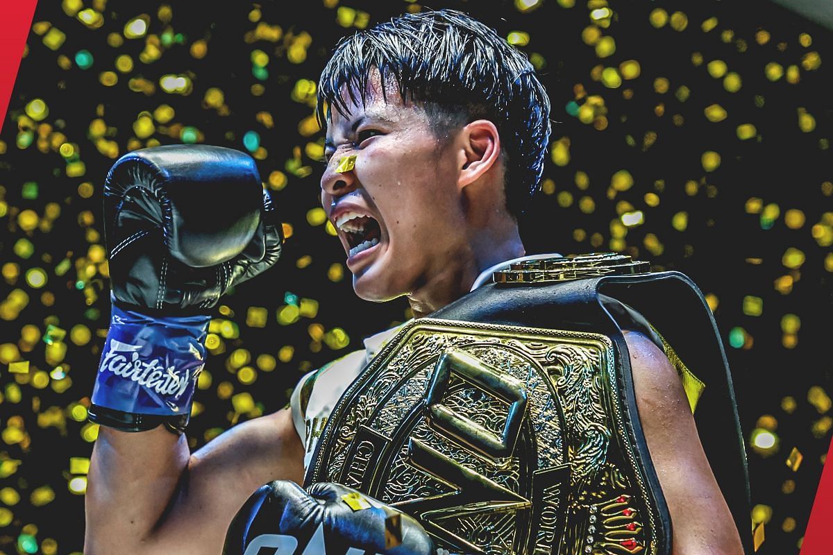 ONE atomweight kickboxing queen Phetjeeja basks in latest triumph. -- Photo by ONE Championship