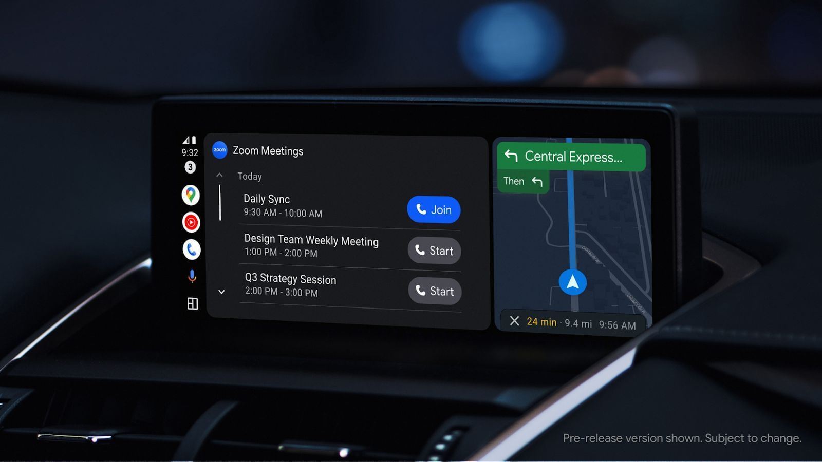 At the Google I/O 2023, Google also announced that Android Auto will support Zoom meetings in the coming months (Image via Google)