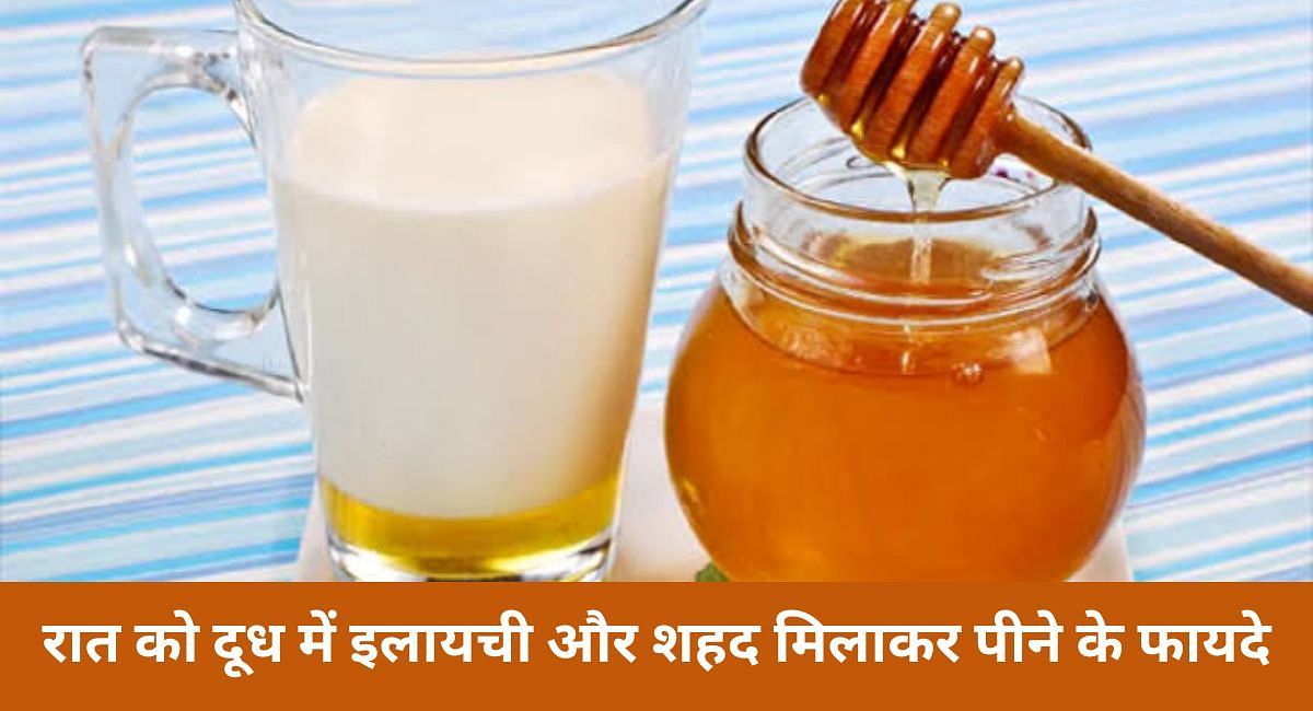 रात को दूध में इलायची और शहद मिलाकर पीने के फायदे(फोटो-Sportskeeda hindi)