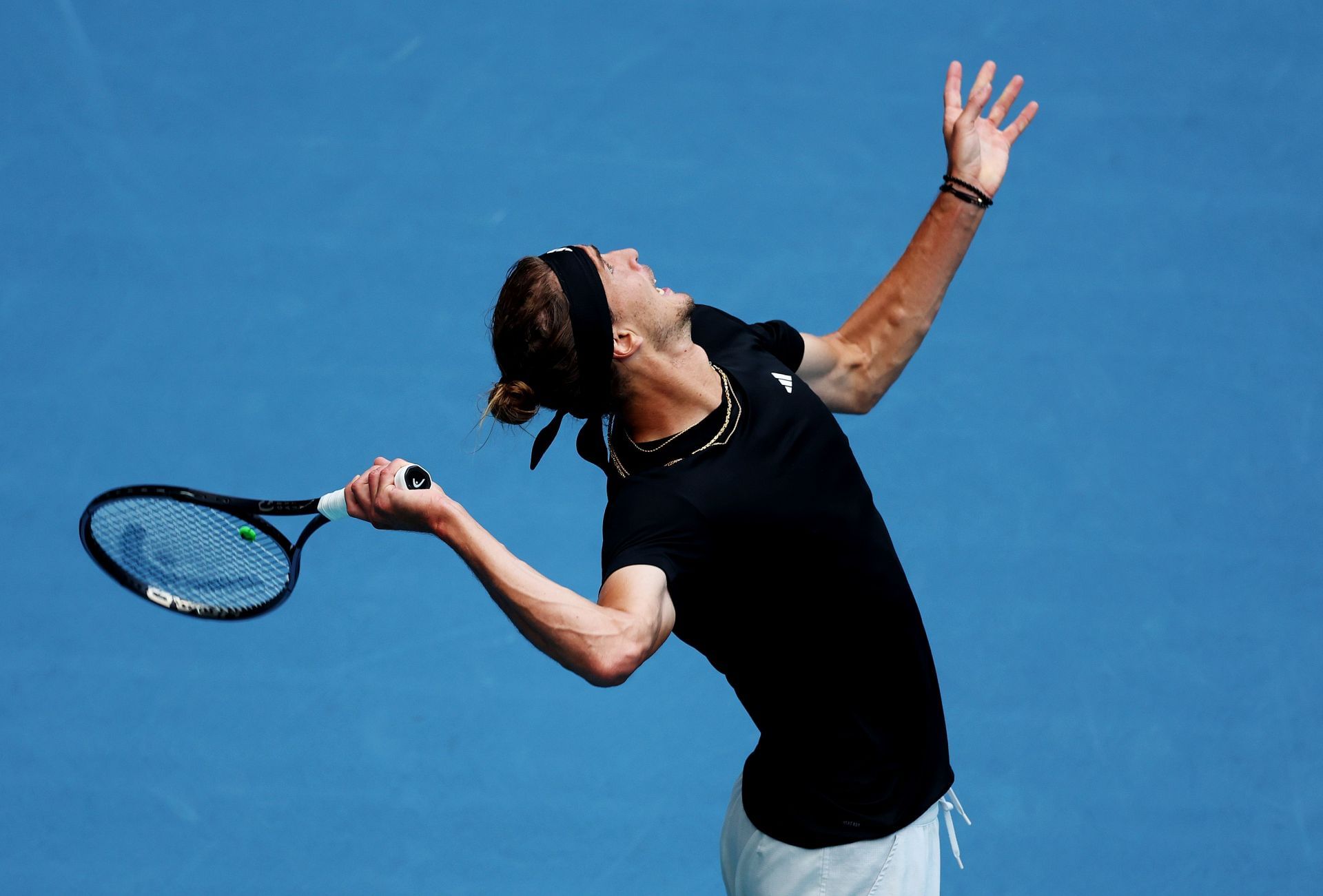 Zverev in action at the Miami Open