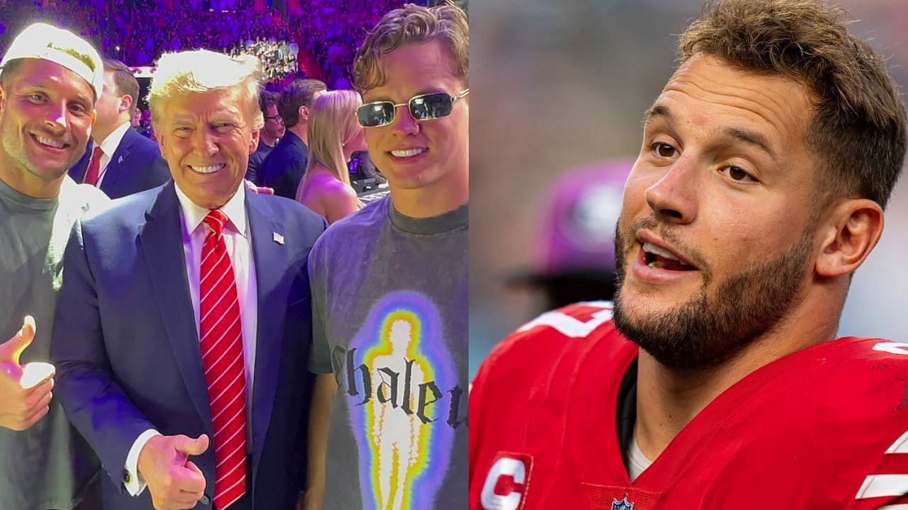 Nick Bosa gets trolled by fans after linking with Donald Trump, Joe Burrow at UFC 299