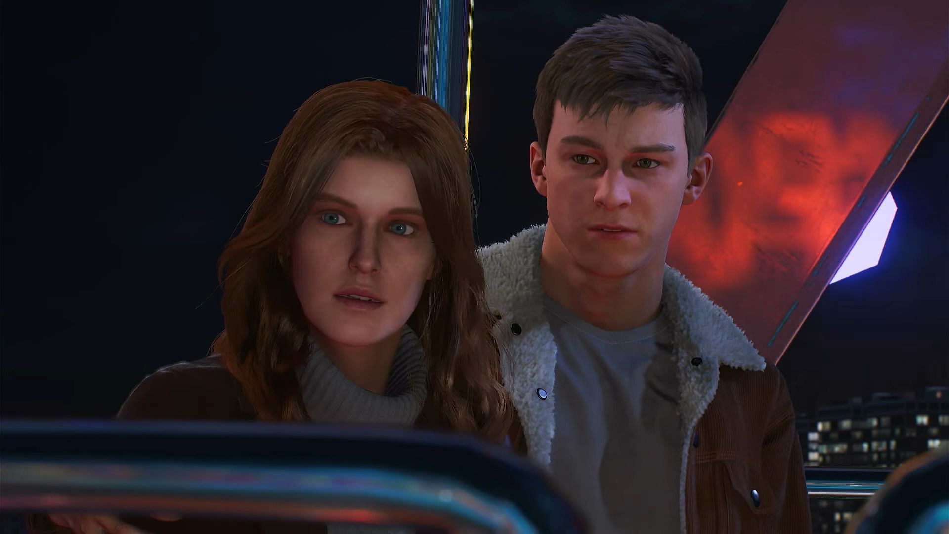 Peter and MJ in the mission (Image via Sony Interactive Entertainment/ WoW Quests on YouTube)