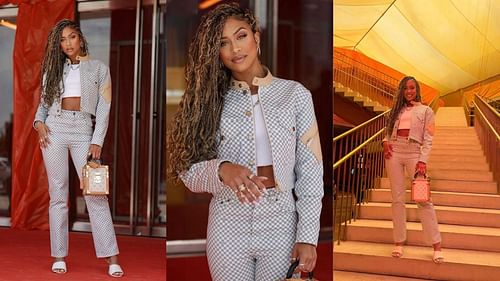 Deshaun Watson's girlfriend Jilly Anais at Louis Vuitton's fashion show in Texas