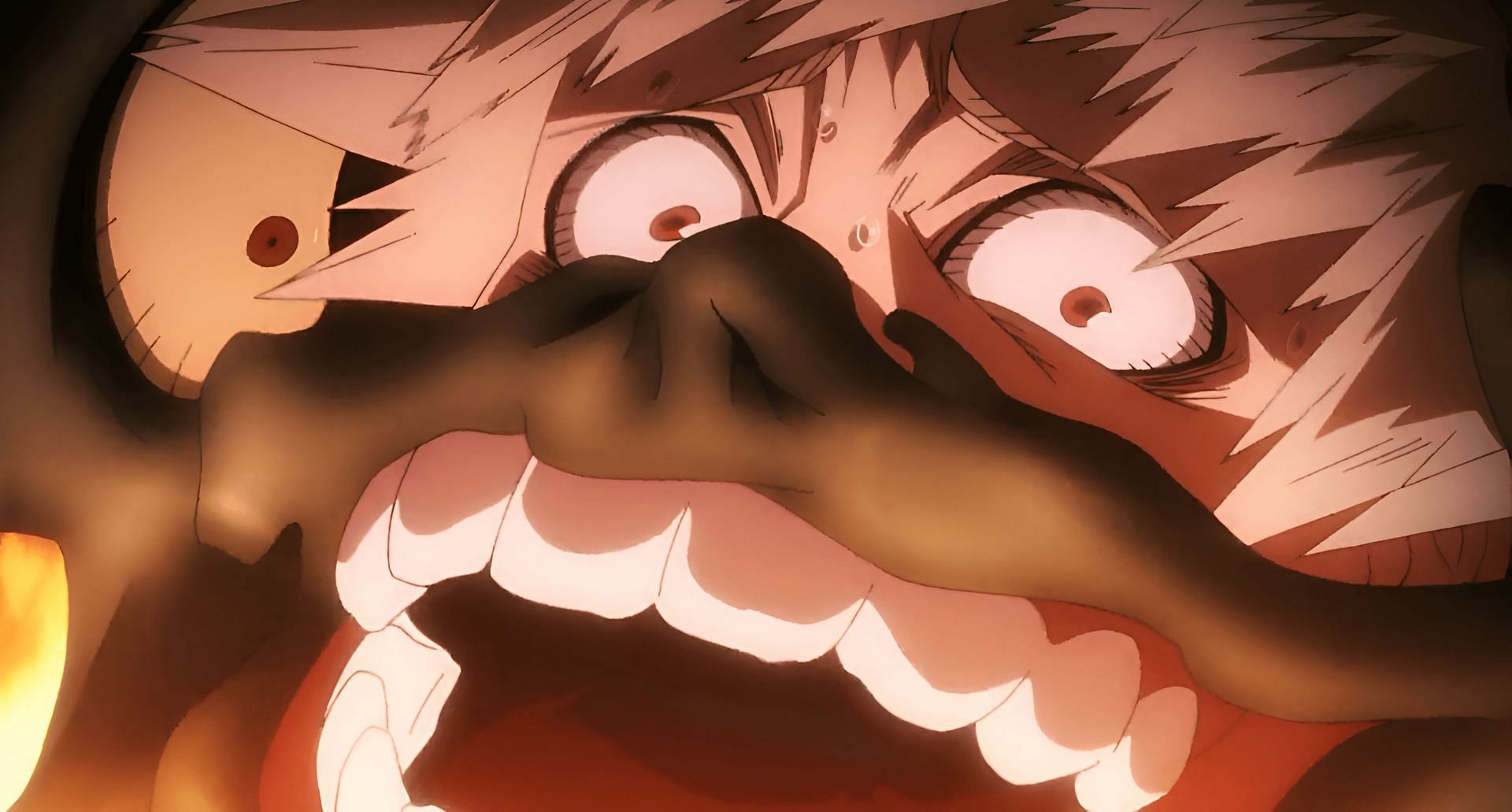 Bakugo as seen engulfed by the Sludge villain (Image via Bones)