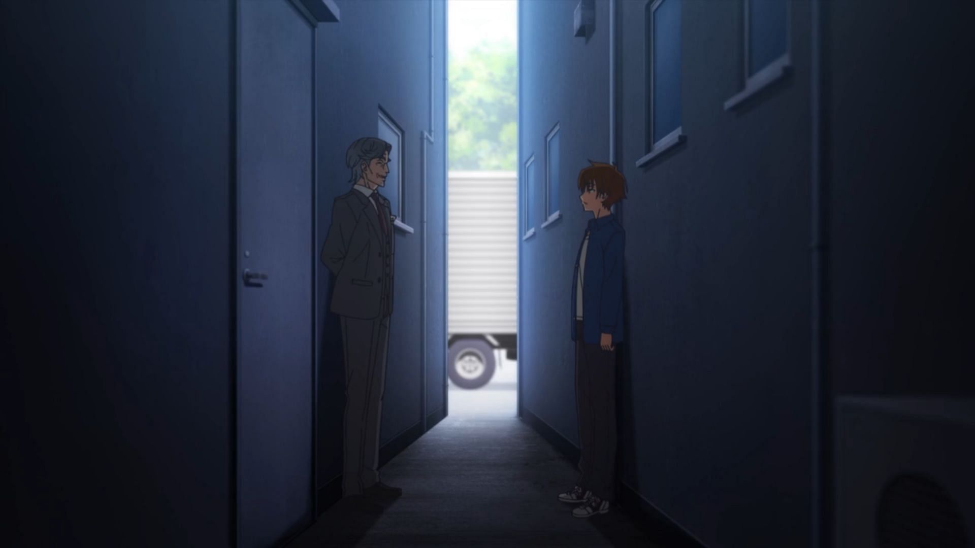 Tsukishiro challenges Kiyotaka, as seen in Classroom of the Elite season 3 episode 13 (Image via Lerche)