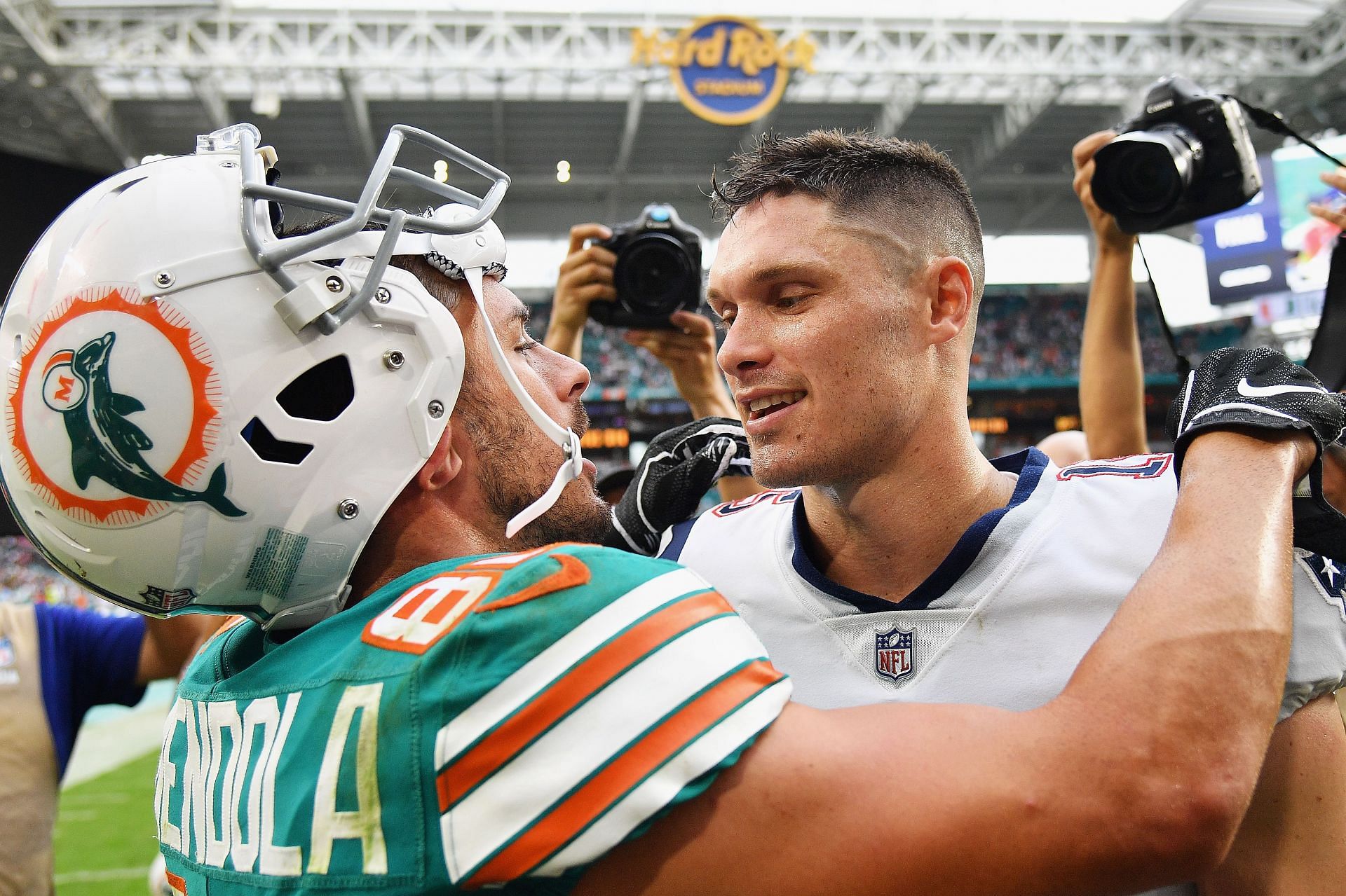 Chris Hogan (Right) at New England Patriots v Miami Dolphins