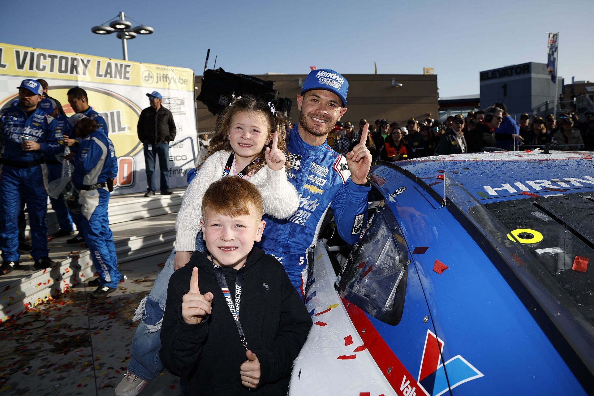 Kyle Larson, wife Katelyn, and family celebrate International Women’s