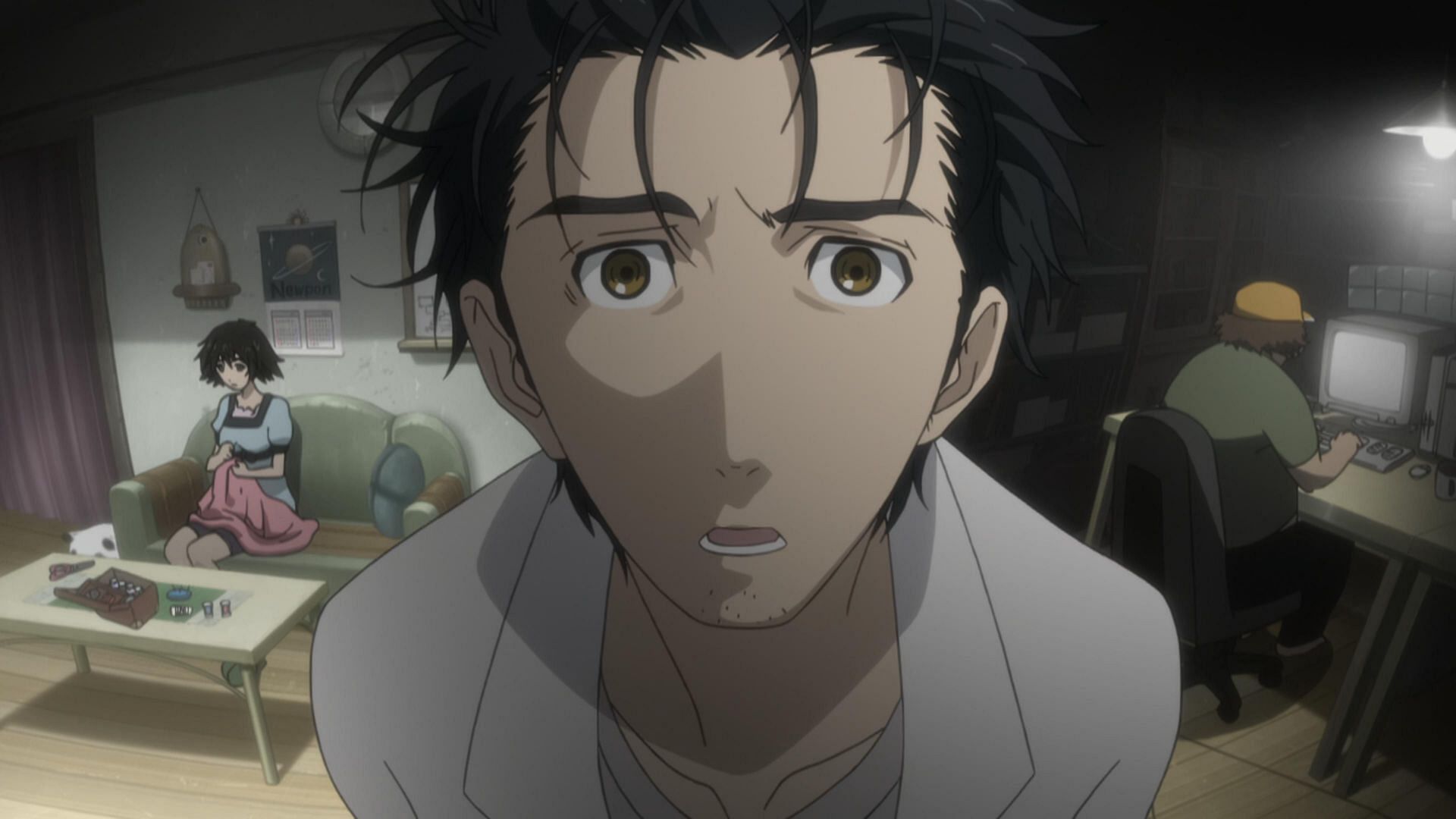 Okabe Rintaro as seen in the anime series (Image via Studio White Fox)