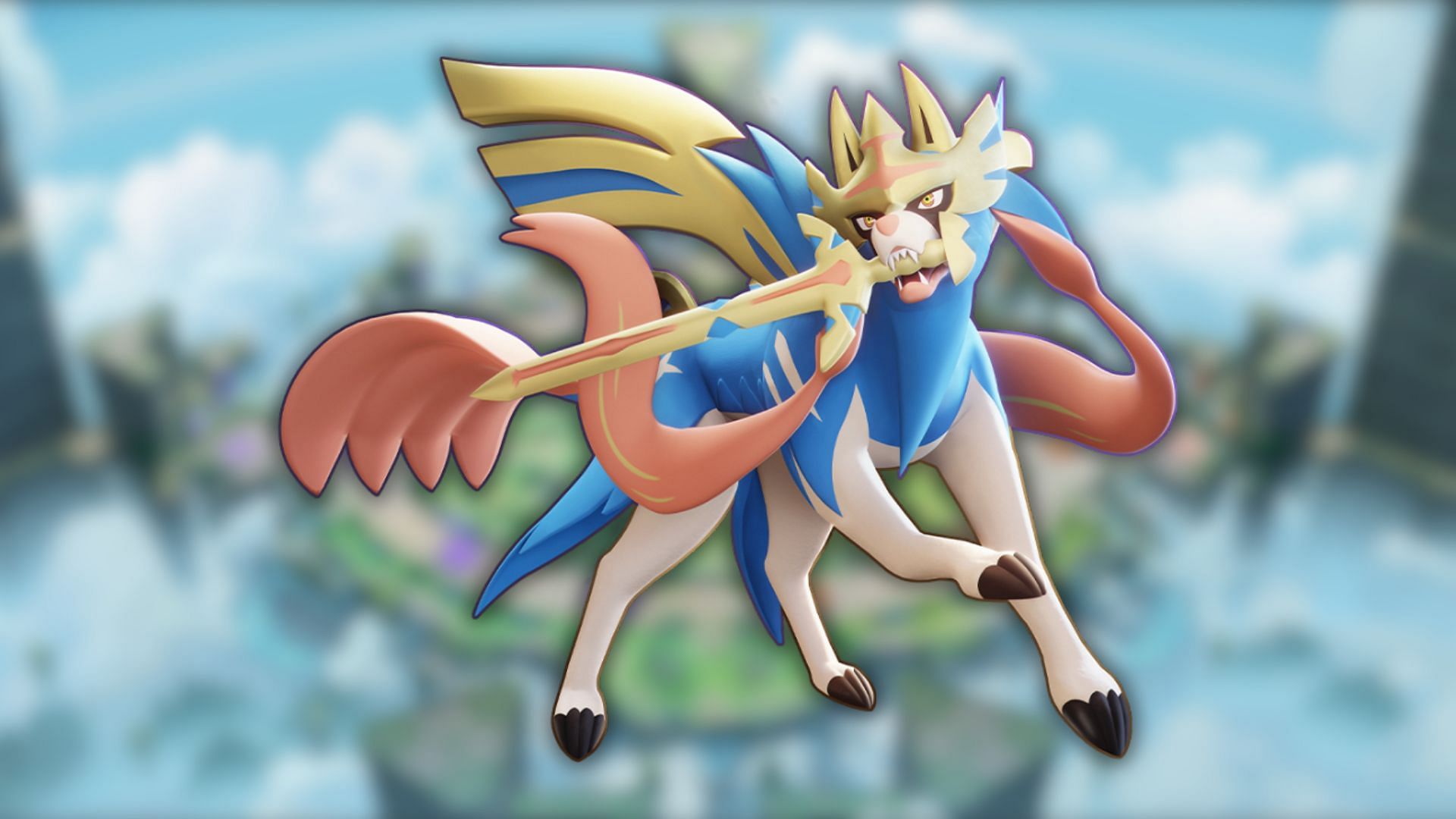 Zacian in Pokemon Unite (image via The Pokemon Company)