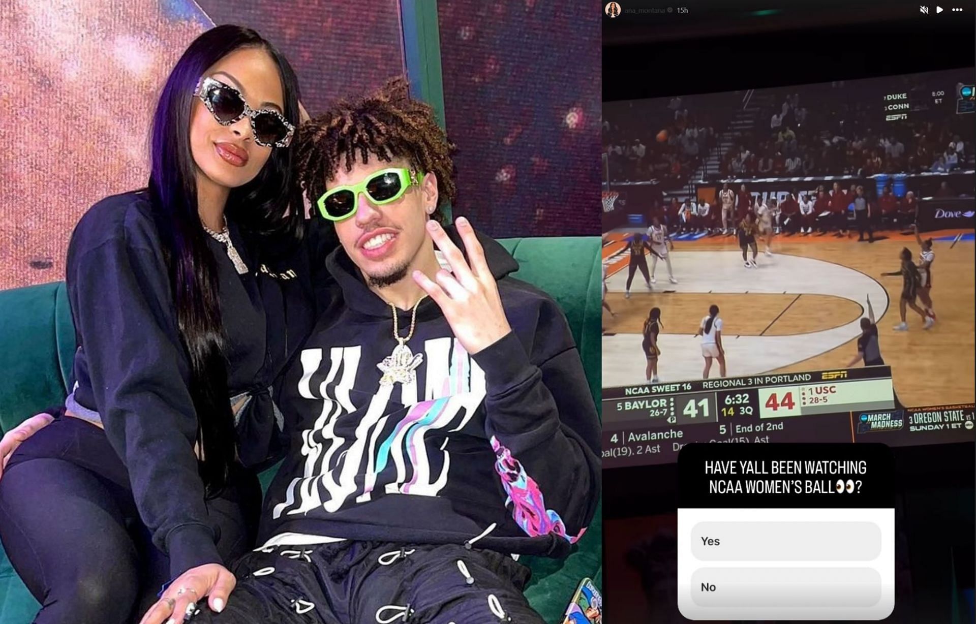 LOOK: LaMelo Ball&#039;s girlfriend, Ana Montana, gves props to JuJu Watkins in her Instagram story