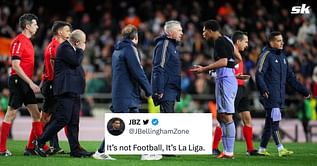 “It’s not football, it’s La Liga” - Fans in disbelief of refereeing decision against Real Madrid superstar in 2-2 draw against Valencia