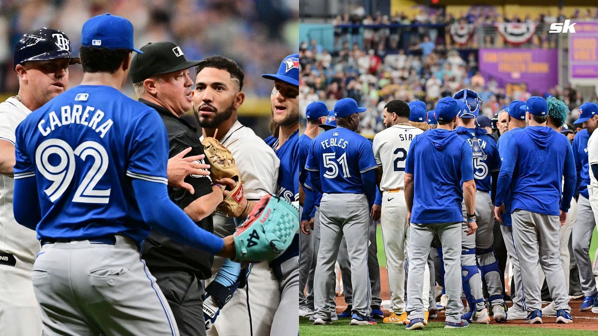 Toronto Blue Jays &amp; Tampa Bay Rays Scuffle