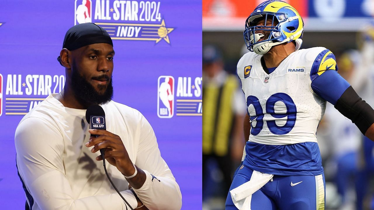 LeBron James shouts out NFL star Aaron Donald on the heels of retirement announcement