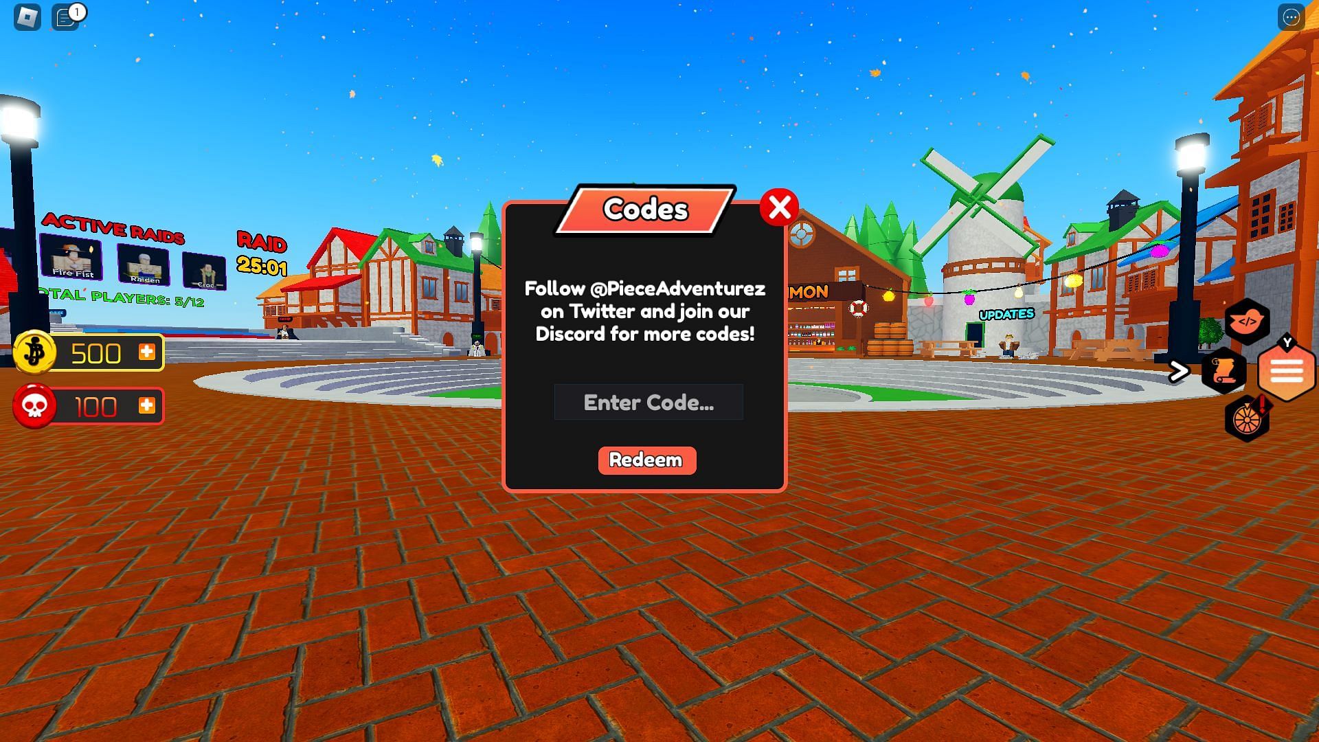 Active codes for Piece Adventures Simulator (Image via Roblox)