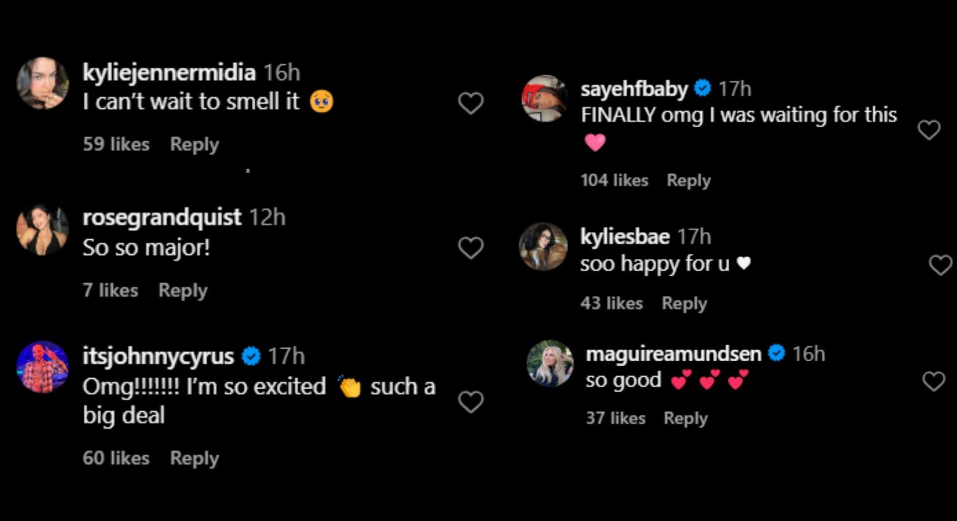 Fan Reaction on Kylie&#039;s image (Image via Instagram)